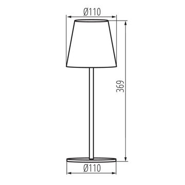 click-licht LED Tischleuchte LED Akku Tischleuchte Inita in Gelb 1,2W 165lm IP54, keine Angabe, Leuchtmittel enthalten: Ja, fest verbaut, LED, warmweiss, Tischleuchte, Nachttischlampe, Tischlampe