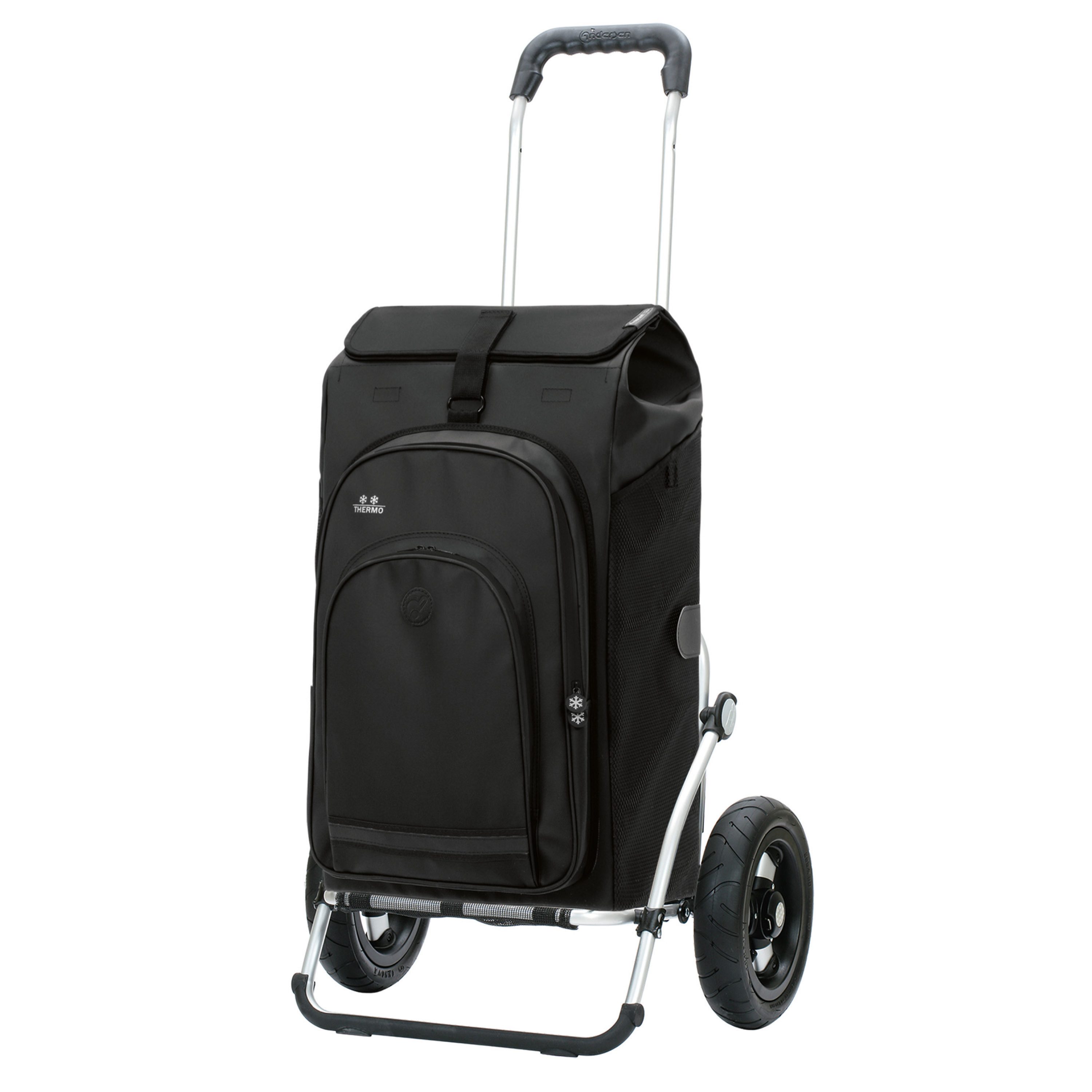 Andersen Einkaufstrolley Royal Shopper Hydro 3.0 schwarz, Thermofach 8 Liter, klappbar, belastbar bis 50kg, wasserabweisend