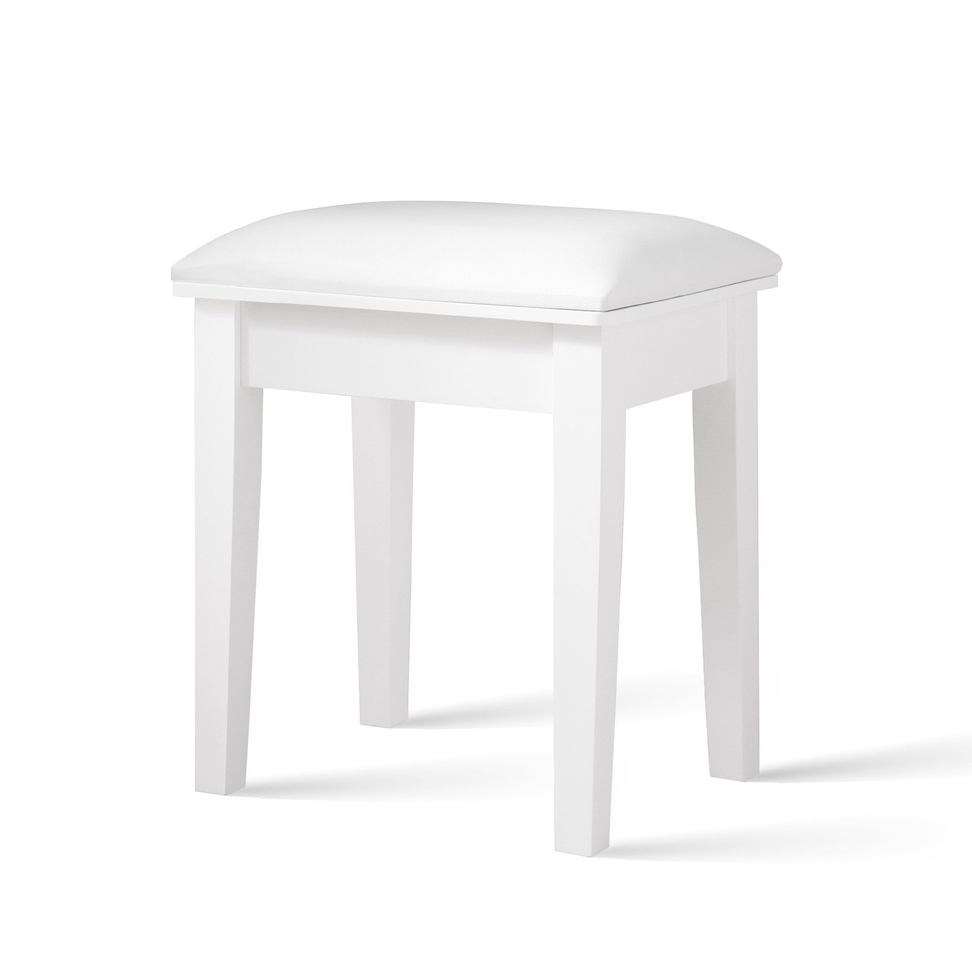 REDOM Stuhl Schminkhocker Hocker ohne Rückenlehne (Quadratischer Schminkhocker, Make-up-Hocker mit hochelastischem Schaumstoff, Polsterhocker)