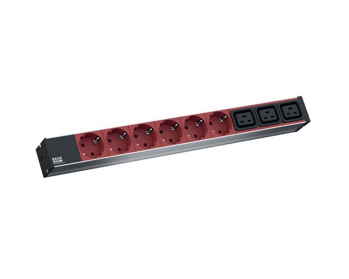Thumbnail - Bachmann BACHMANN 48,30cm (19) Steckdosenleiste ALU, 6-fach Schuko, 3-fach... Steckdosenleiste