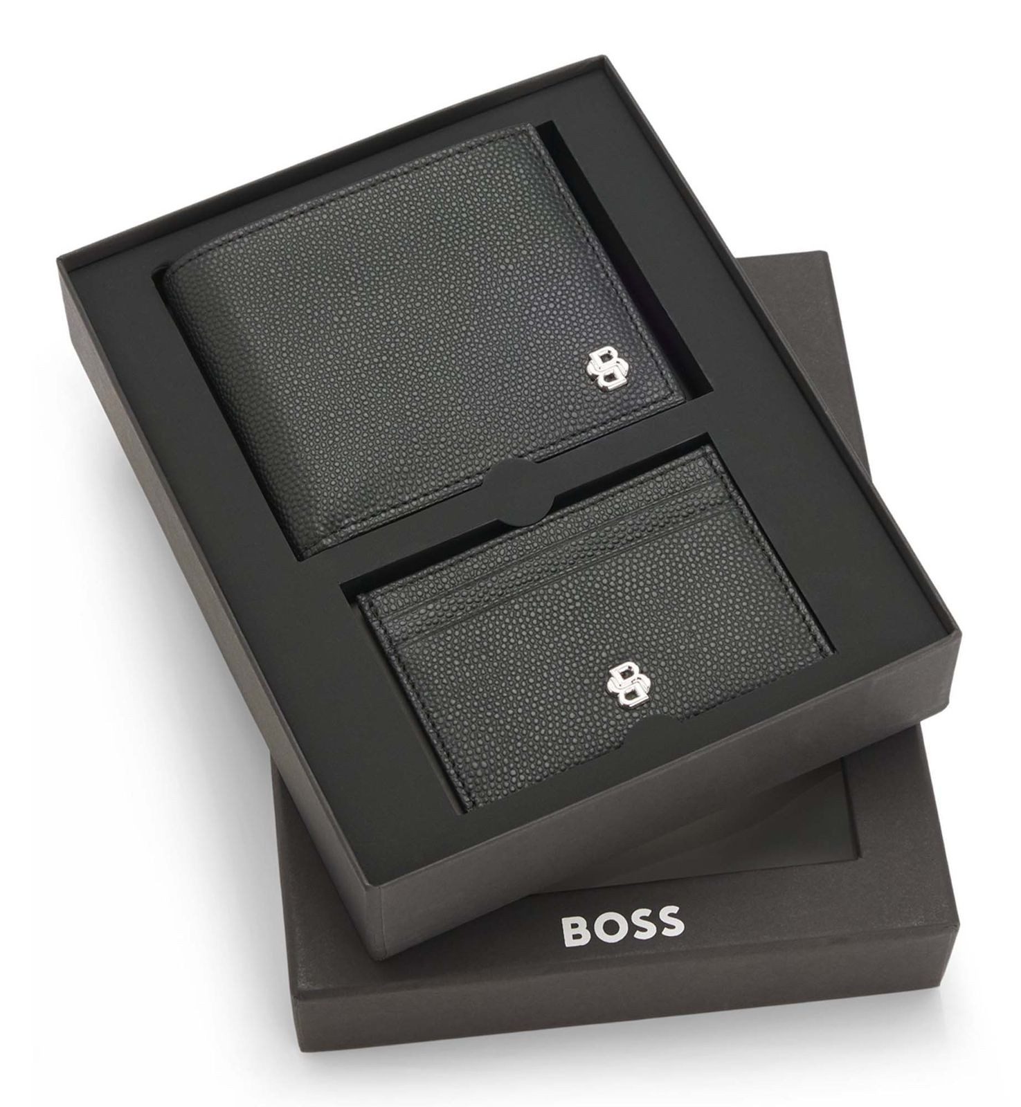 BOSS Geldbörse Small Leather Gift Set (Set, 2-tlg), aus echtem Rindsleder günstig online kaufen