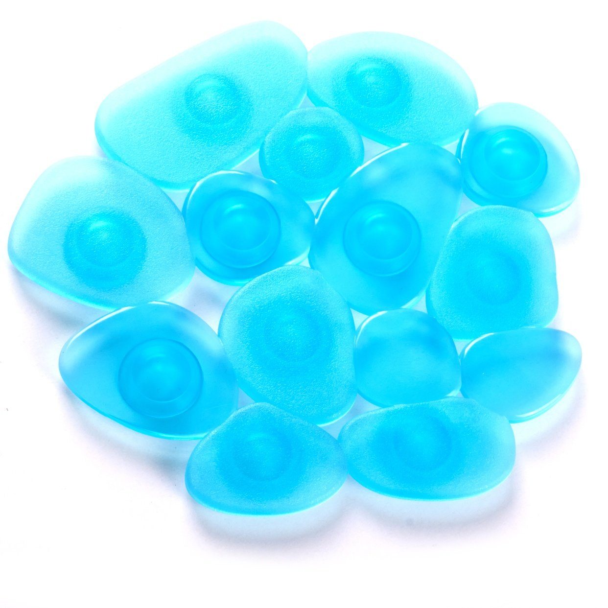 MSV Wanneneinlage KIESELSTEIN, B: 13 cm, L: 12.2 cm, Packung, 4-tlg., Anti-Rutsch-Pads für Dusche und Badewanne, 4-er Set, PVC, attraktive Kieselstein-Optik, 12,2 x 13 cm, in vielen bunten Farben erhältlich