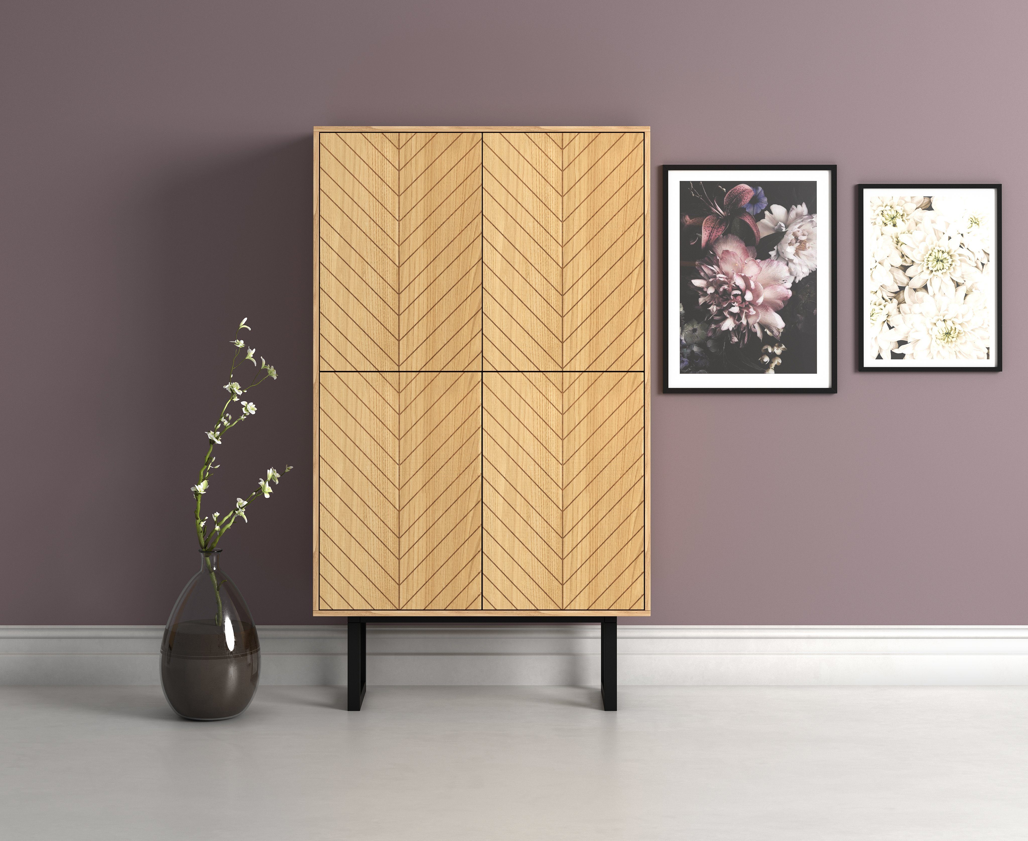 Woodman Highboard, Hochkommoe im skandinavischen Design, FSC®-zertifiziert