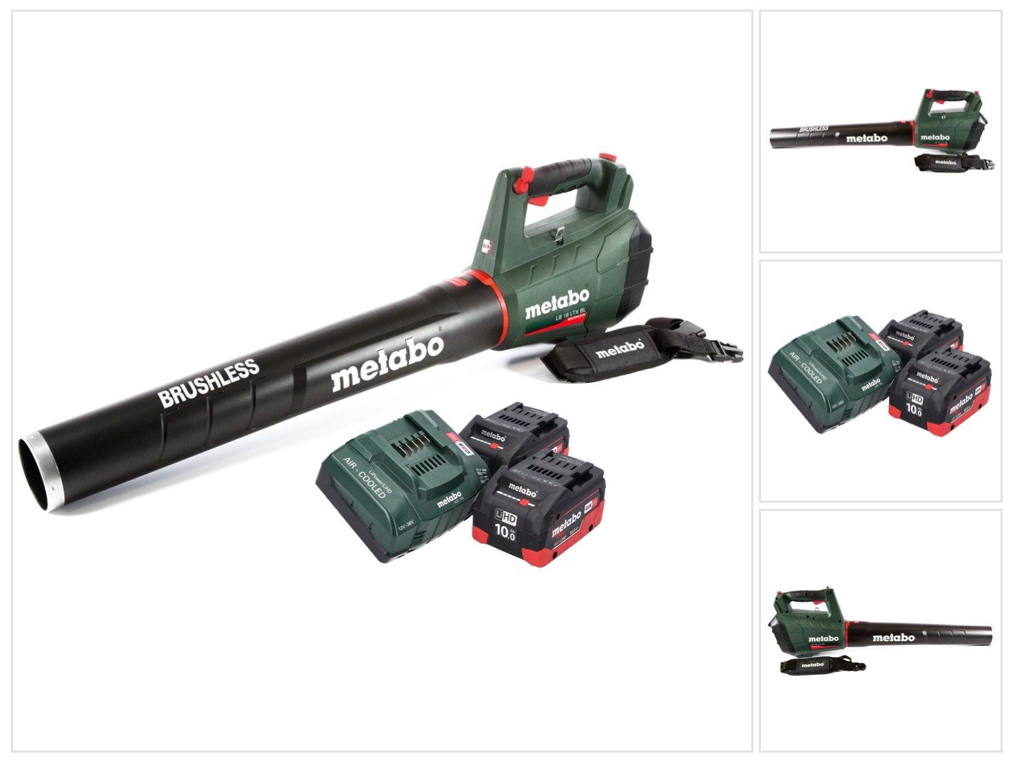 metabo Akku-Laubbläser LB 18 LTX BL Akku Laubbläser 18 V Brushless + 2x Akku 10,0 Ah + Ladeg