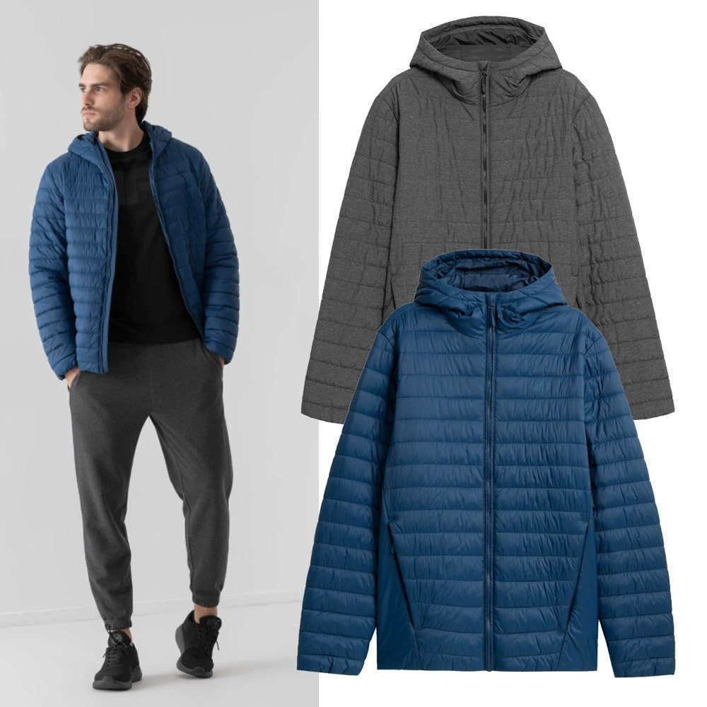 4F Trekkingjacke 4F - Herren daunenartige Steppjacke, Herbstjacke