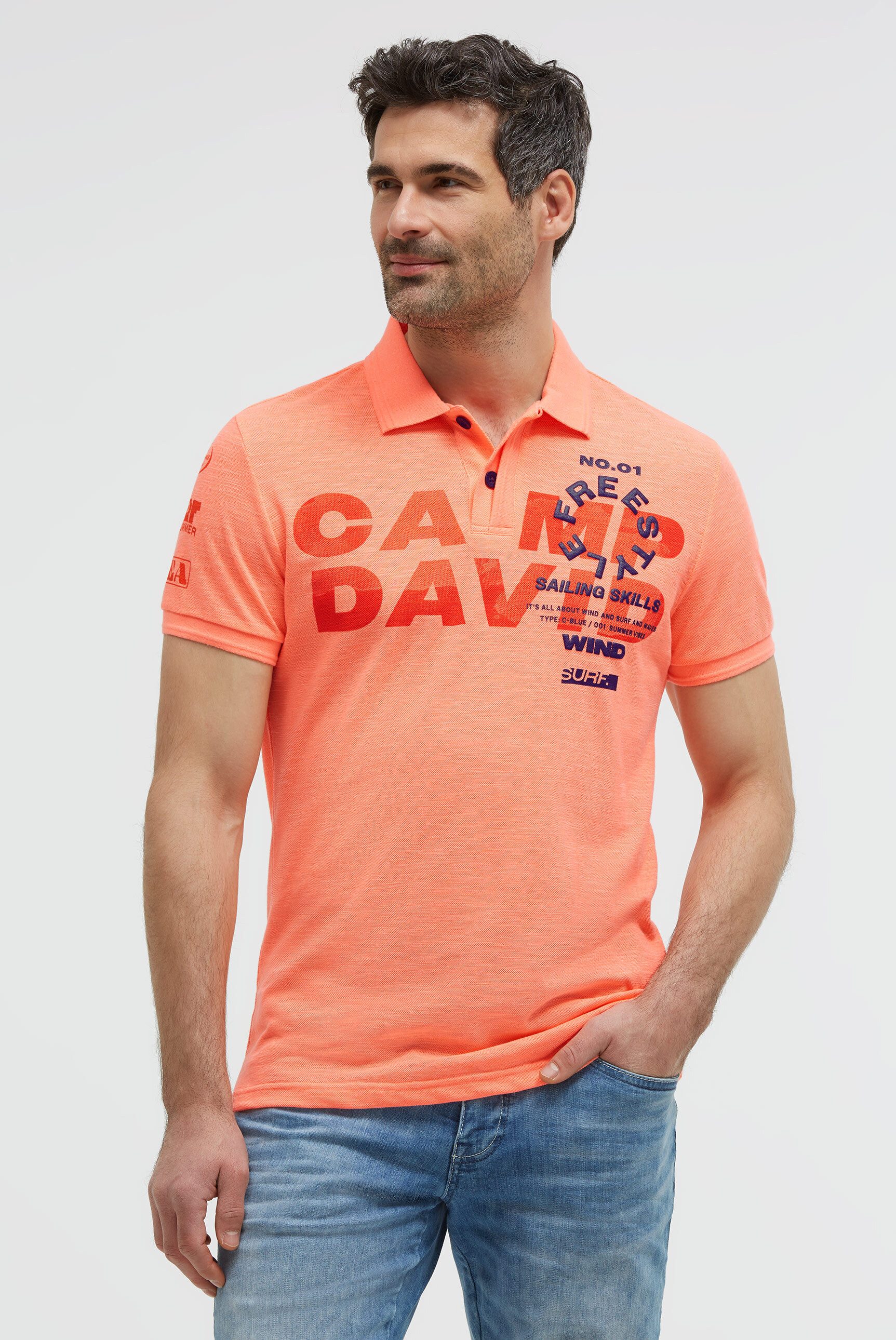 CAMP DAVID Poloshirt aus Baumwolle