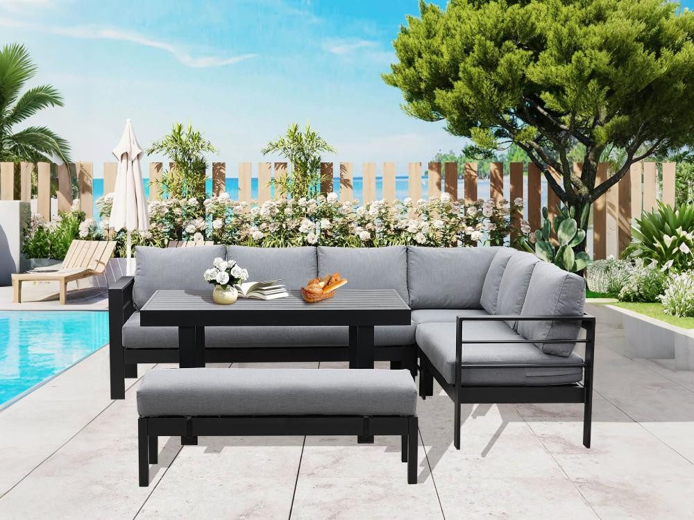MeXo Gartenlounge-Set Aluminium Gartenmöbel Set für günstig online kaufen