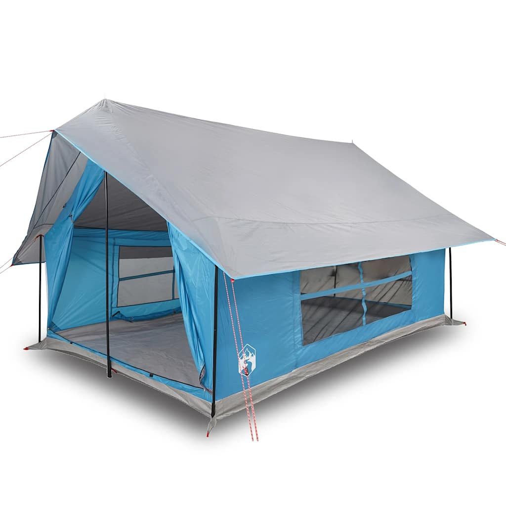 Kuppelzelt Campingzelt 5 Personen Blau Wasserdicht