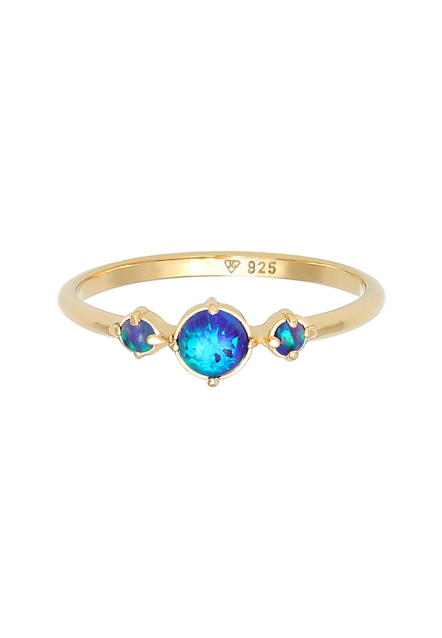 Elli Fingerring Opal Rund Trio Vintage günstig online kaufen