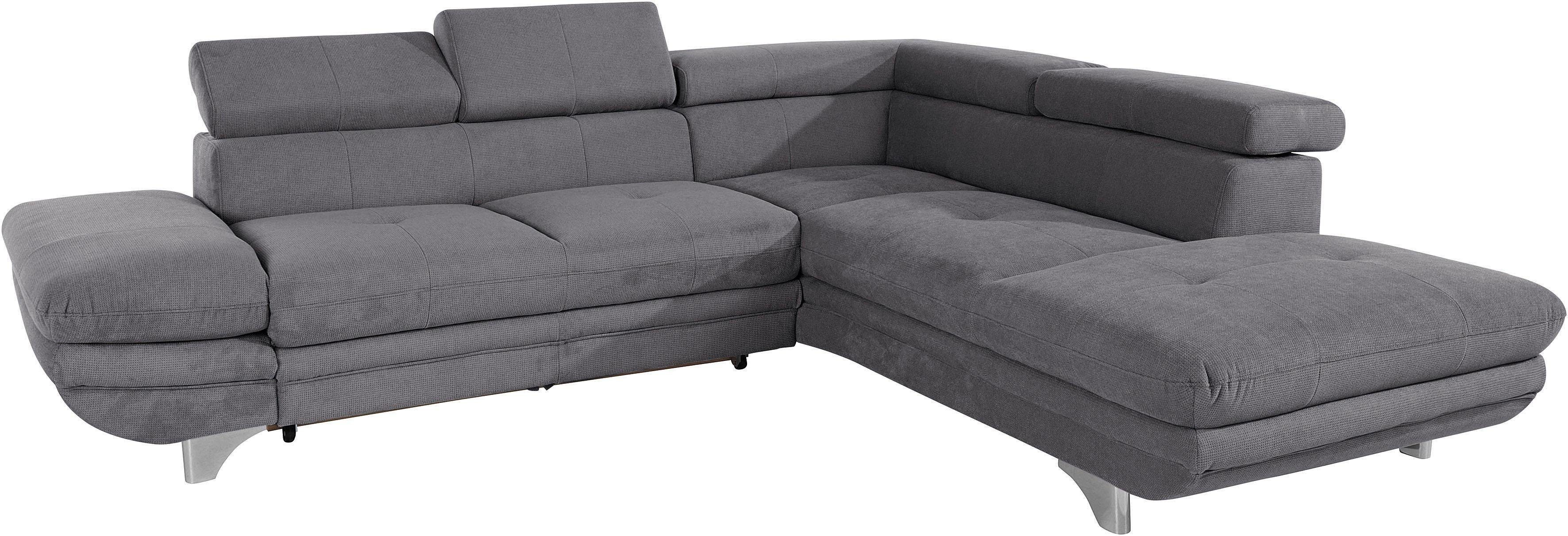 COTTA Polstergarnitur Enterprise L-Form, (Set), Set bestehend aus: Ecksofa mit Arm- & Kopfteilverstellung & Hocker