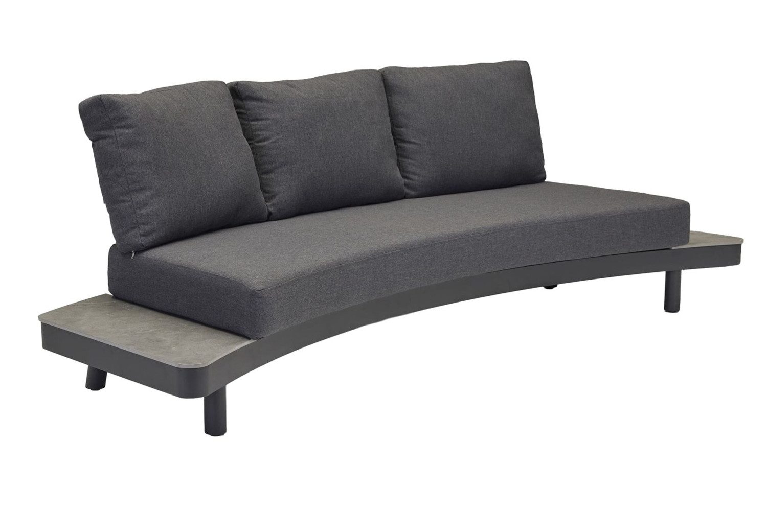 dasmöbelwerk Loungesofa Loungesofa Madison 3-Sitzer Gartensofa Relaxsofa mit Ablagen Keramik