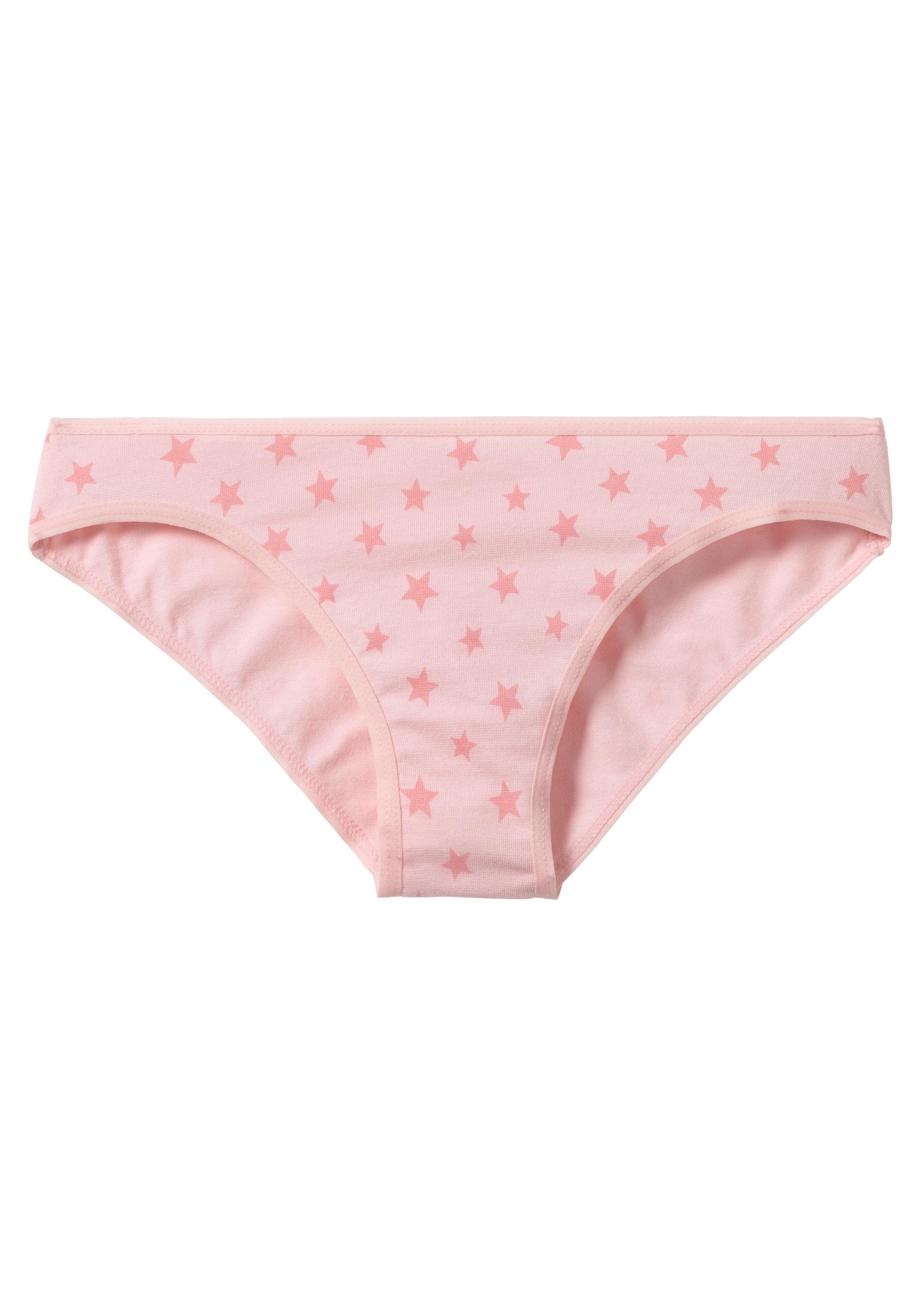 petite fleur Bikinislip (Packung, 8-St) mit Sternen-Print und unifarben
