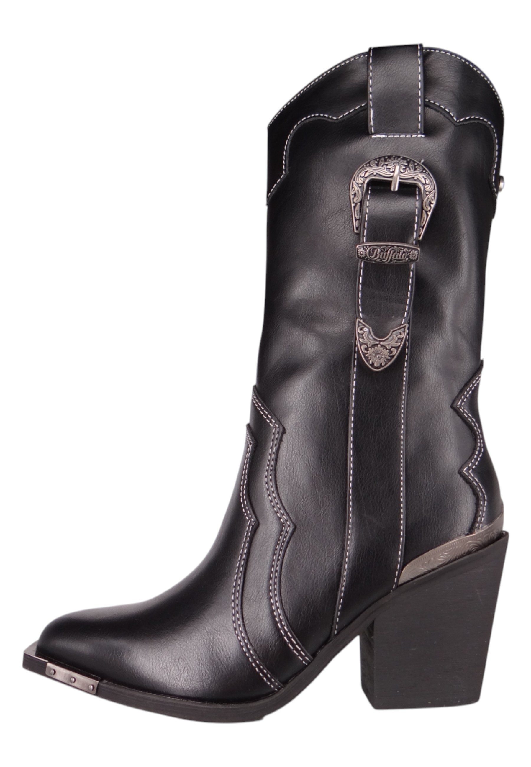 Buffalo 1221052 West Bootie Buckle Black Stiefel