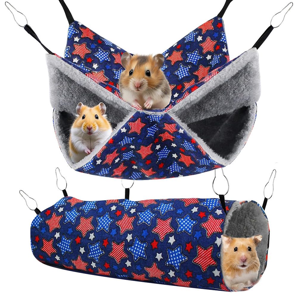 Ledander Tierbett Kleintierhängematte, Hamster Hängematte Hängematte, Tunnel Warmbett Hauskäfig Nestkäfig Hängetunnel und Hängematte