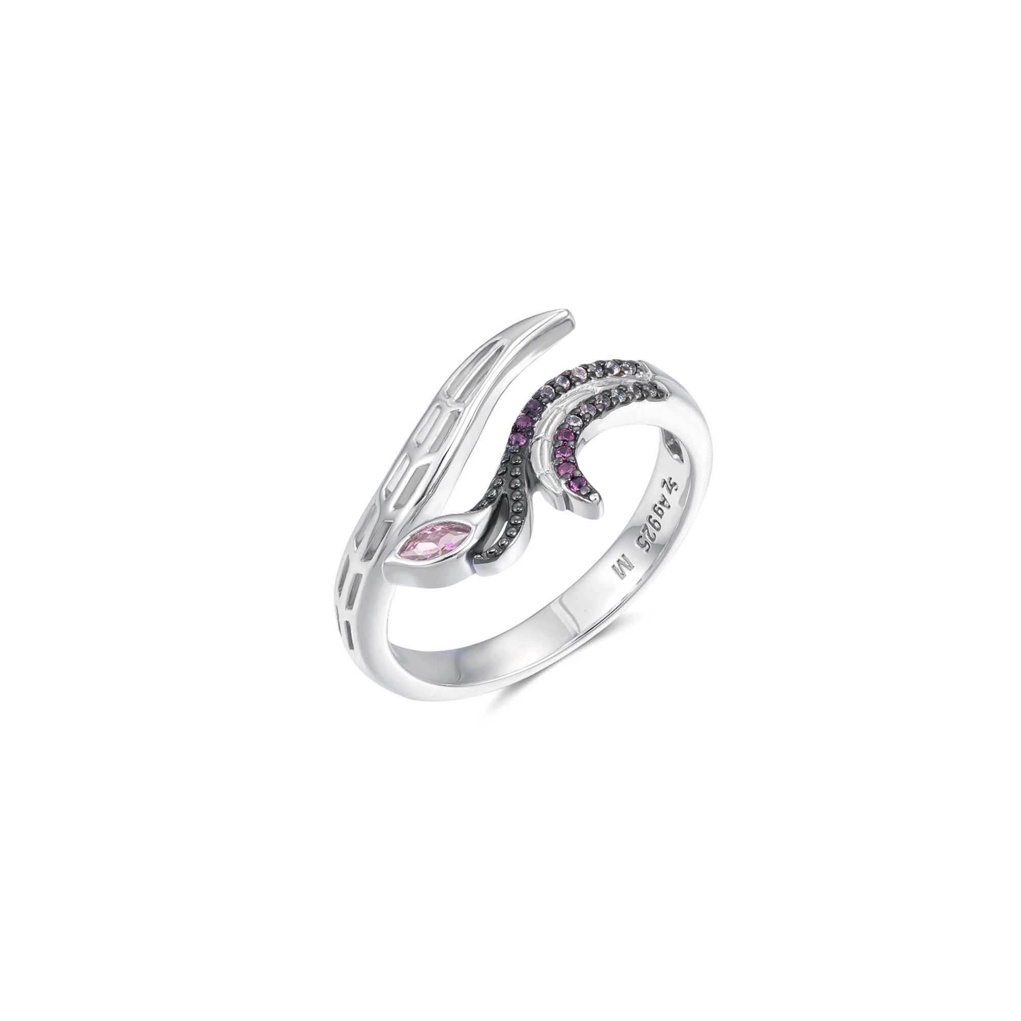 Seinerzeit FLORA & FAUNA Silberring Flamara Phönix Ring M - 56/58 (1-tlg), Material: 925 Sterling Silber, rhodiniert, geschwärzt