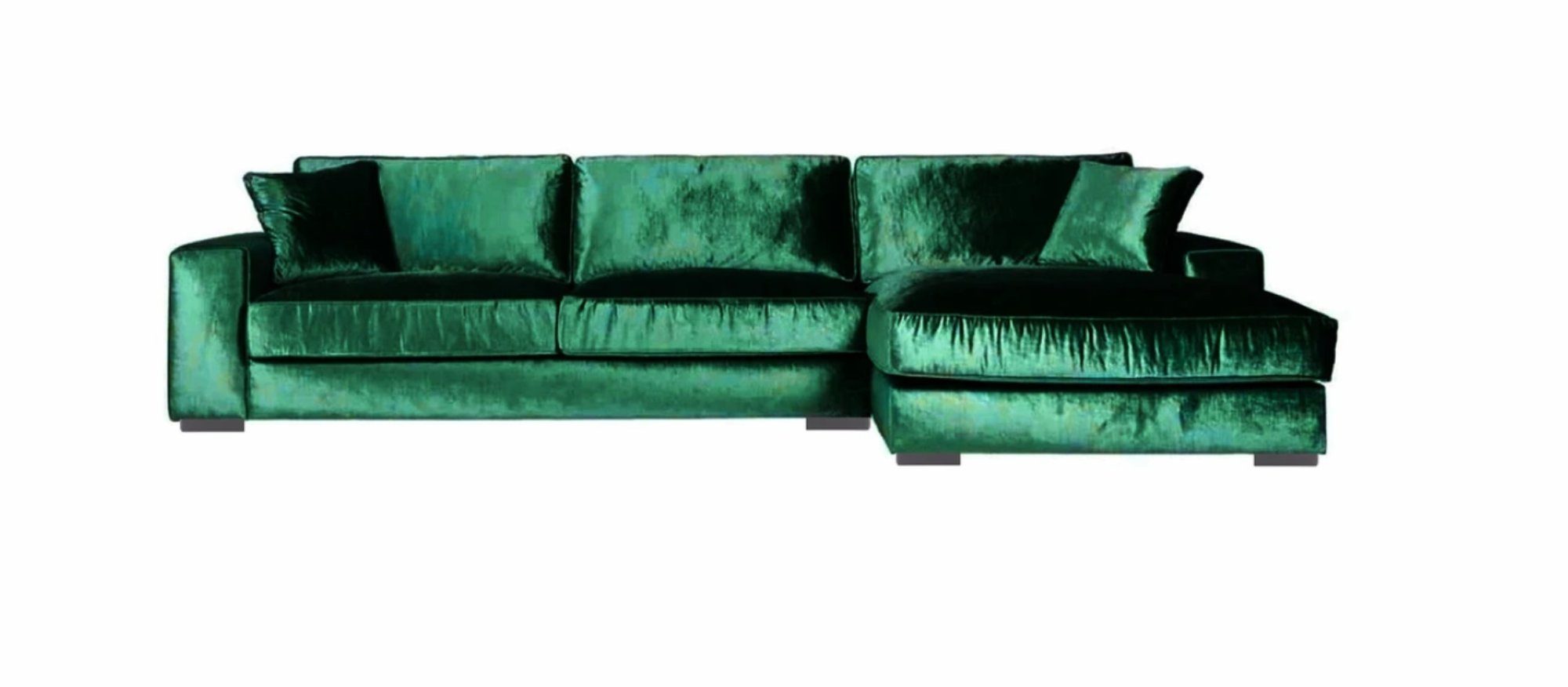 JVmoebel Ecksofa Grün Ecksofa Sofa Stoff Wohnzimmer Design Couchen Polster Sofa, Made in Europe