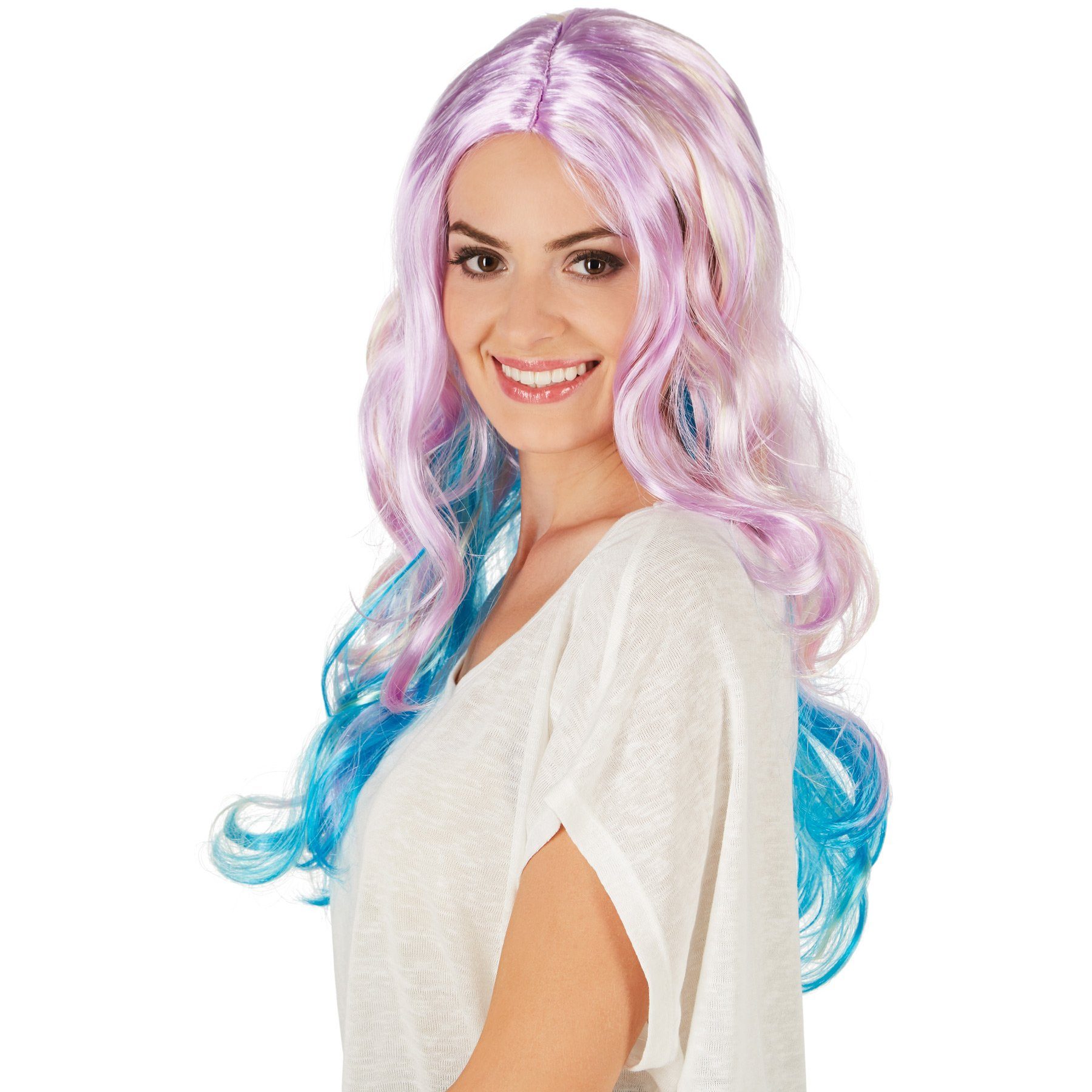 dressforfun Kostüm-Perücke Frauenperücke Fashion Pastell