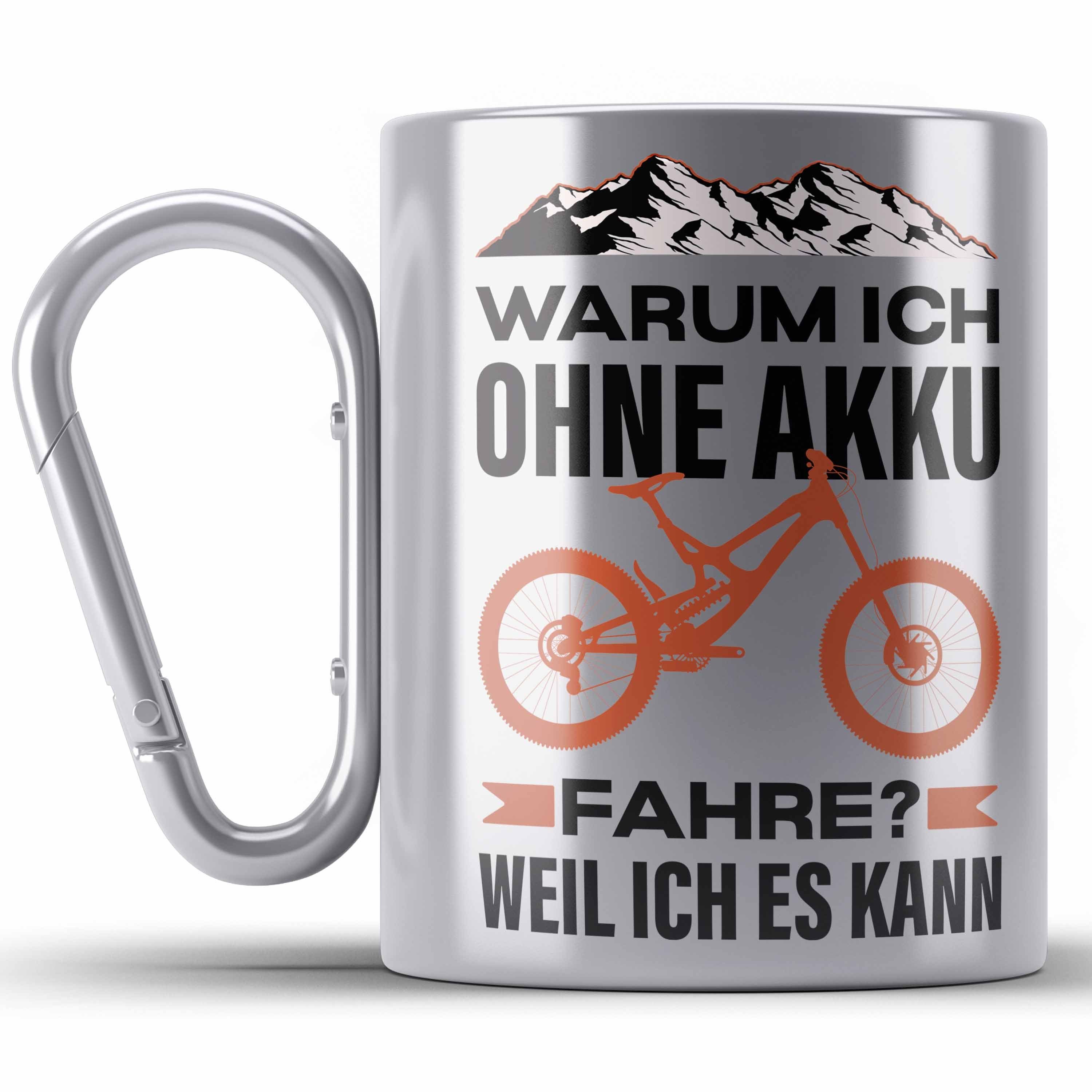 Trendation Thermotasse Fahrradfahrer Geschenk Edelstahl Tasse mit Spruch Rennrad Mountainbike