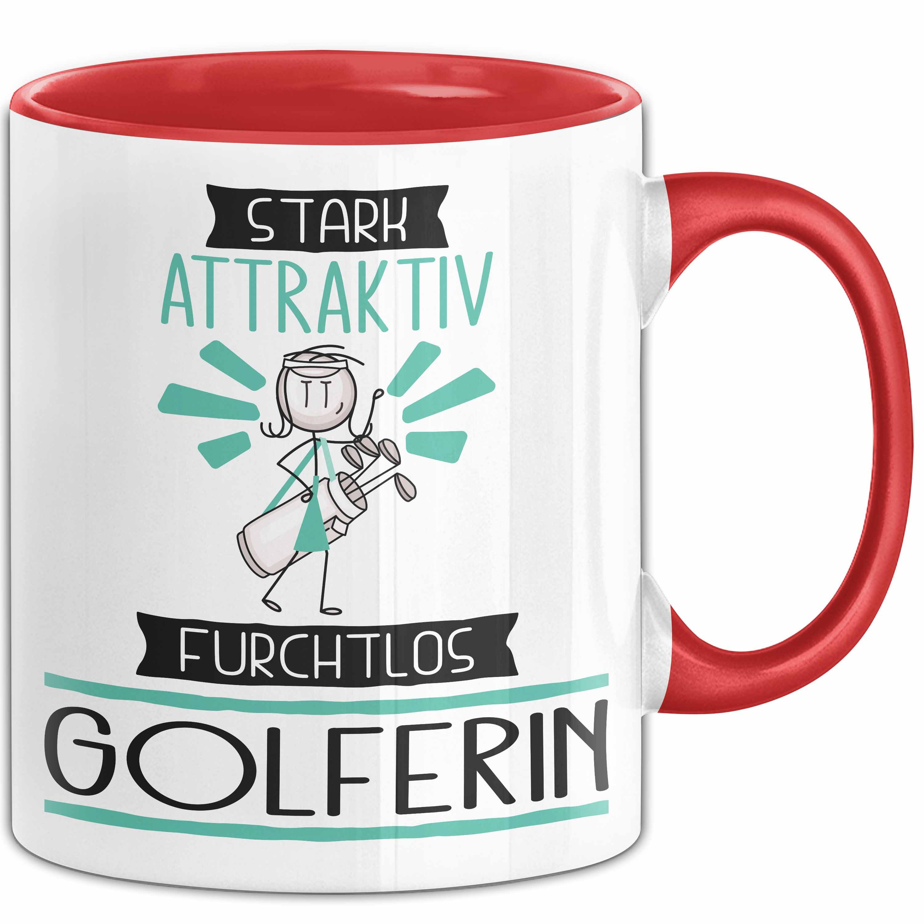 Trendation Tasse Golferin Tasse Geschenk Becher Stark Attraktiv Furchtlos Golferin Lu
