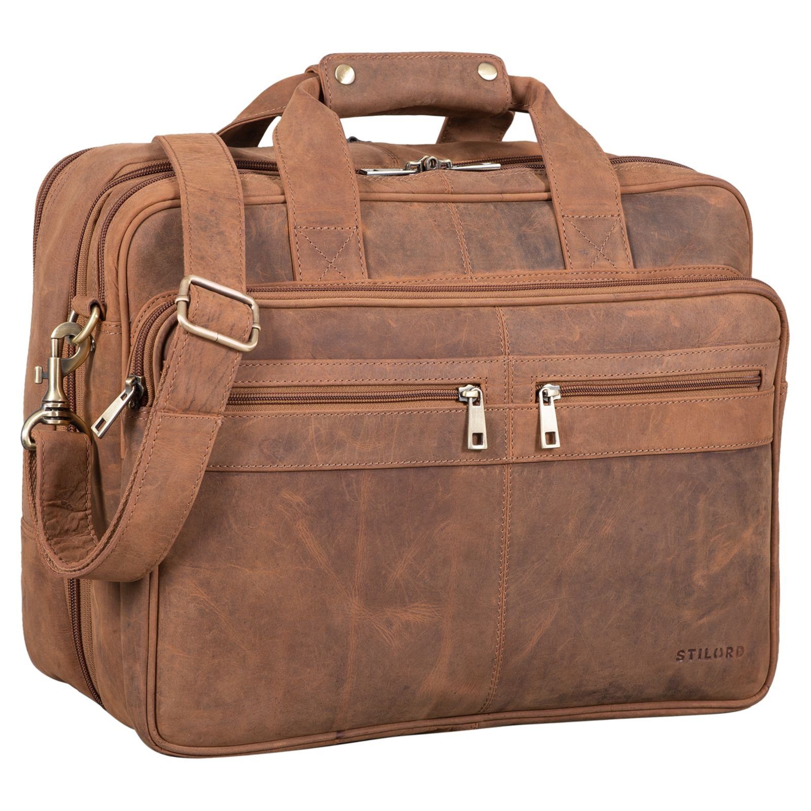Aktentasche "Alexander" Lehrertasche Herren Leder Vintage