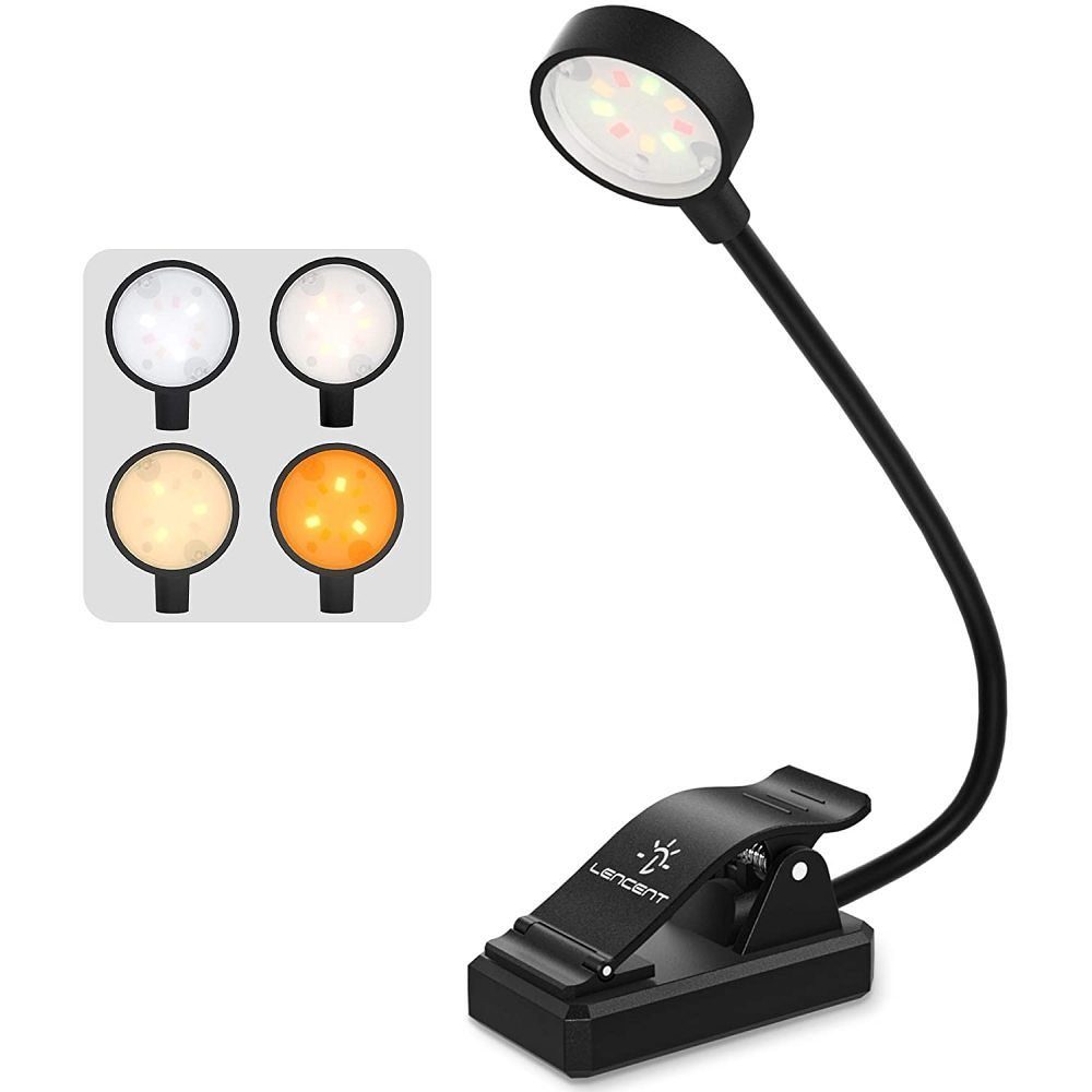 GelldG Schreibtischlampe Leselampe, 9 LED Buchlampe mit 4 Farbtemperatur | Tischlampen