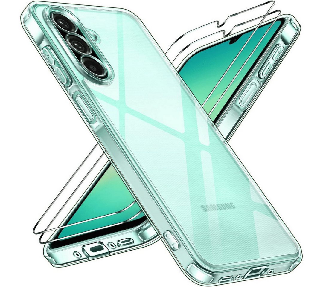 SmartUP Smartphone-Hülle + 2X Schutzglas für Samsung Galaxy A35 5G Panzerfolie Display Case 9H 6,6, kompletter Rundumschutz