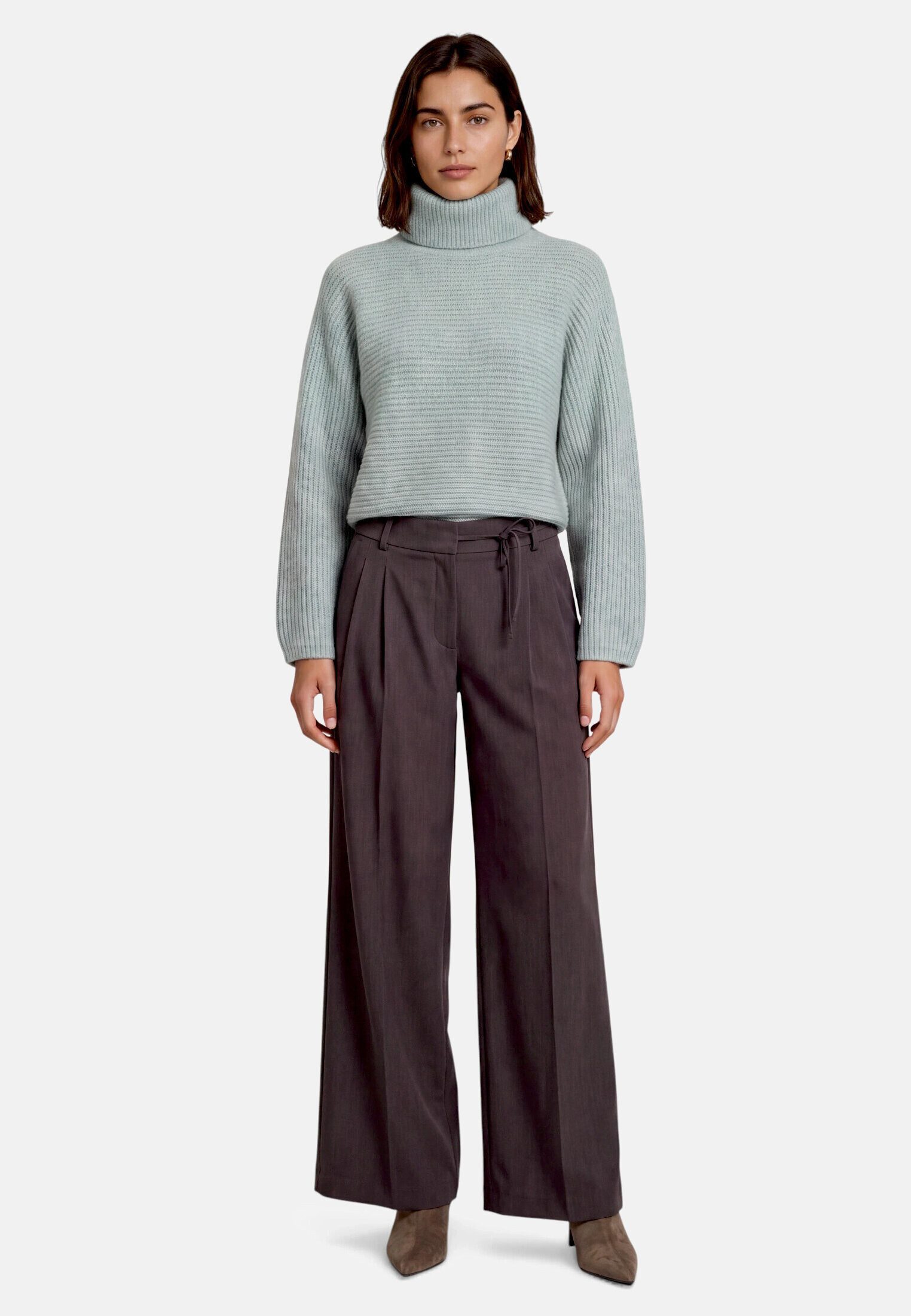 Zero Strickpullover Damen mit Fledermausärmeln (1-tlg) Struktur