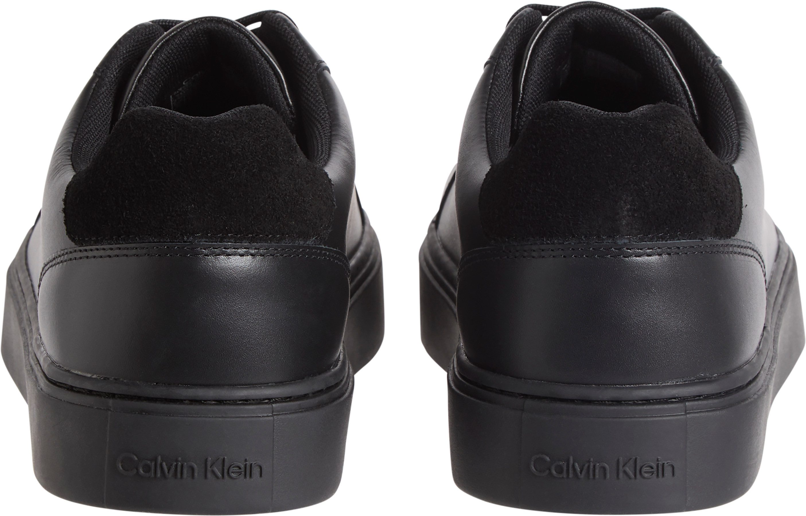 Calvin Klein Jeans CLASSIC CUPSOLE LACEUP LTH Sneaker Schnürschuh, Freizeitschuh mit Fersenbesatz und seitlichem CK-Logo