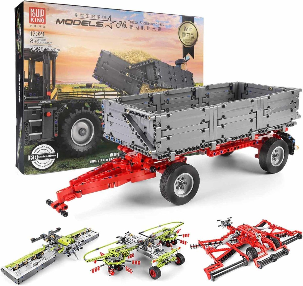 Mould King Mould King 17021 Tractor Supplement Pack Traktor Zubehör Spielbausteine