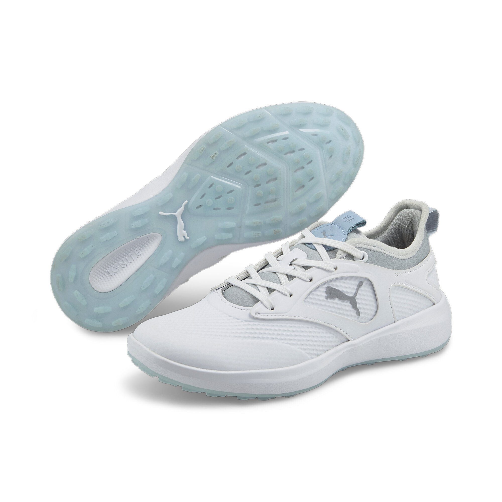 Malibu PUMA Golfschuhe Metallic Lucite White Damen Silver IGNITE Golfschuh Gray