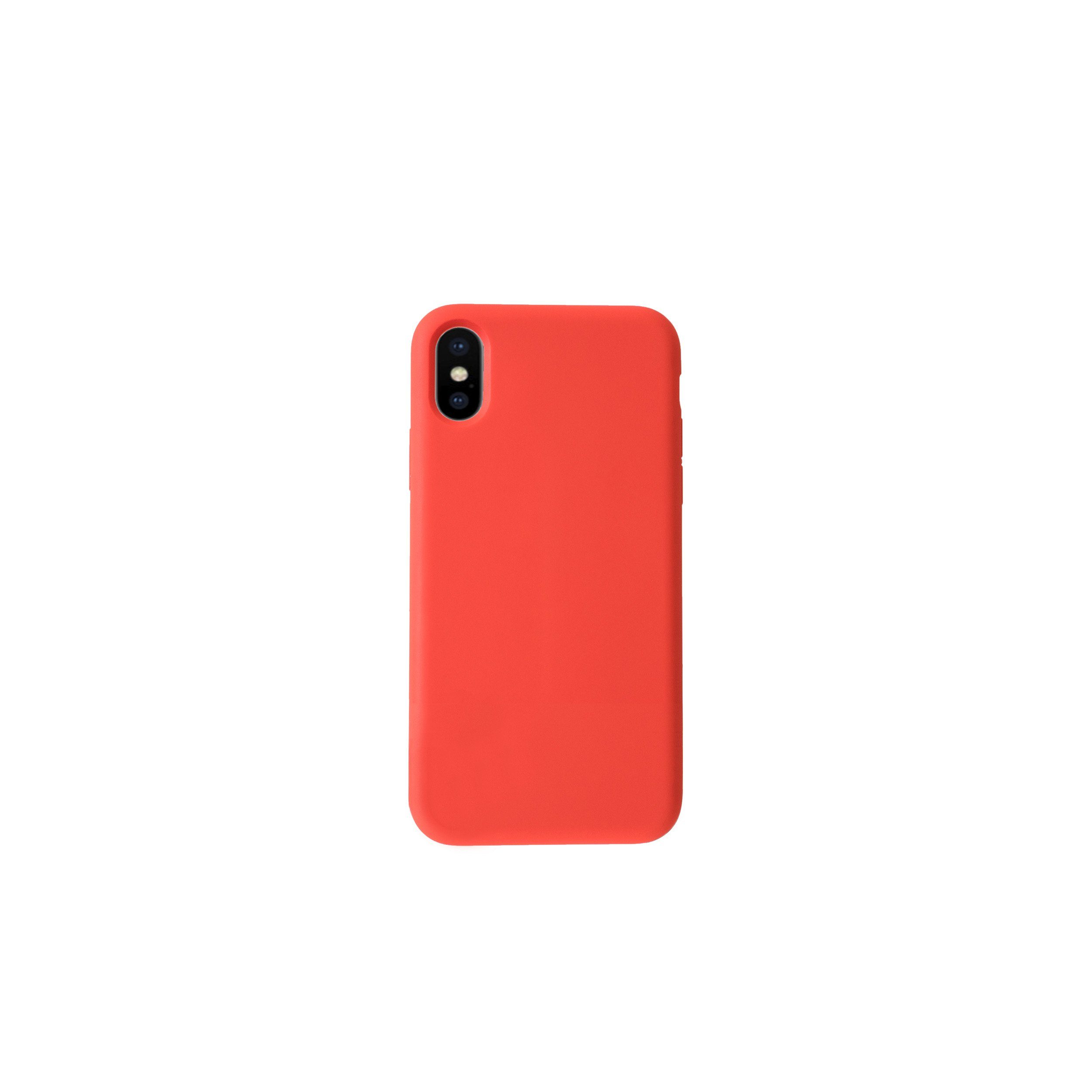 KMP CREATIVE LIFESTYLE PRODUCTS. Handyhülle Silikon Case Velvety Premium- Schutzhülle - für iPhone XS, X - red 5,8 Zoll
