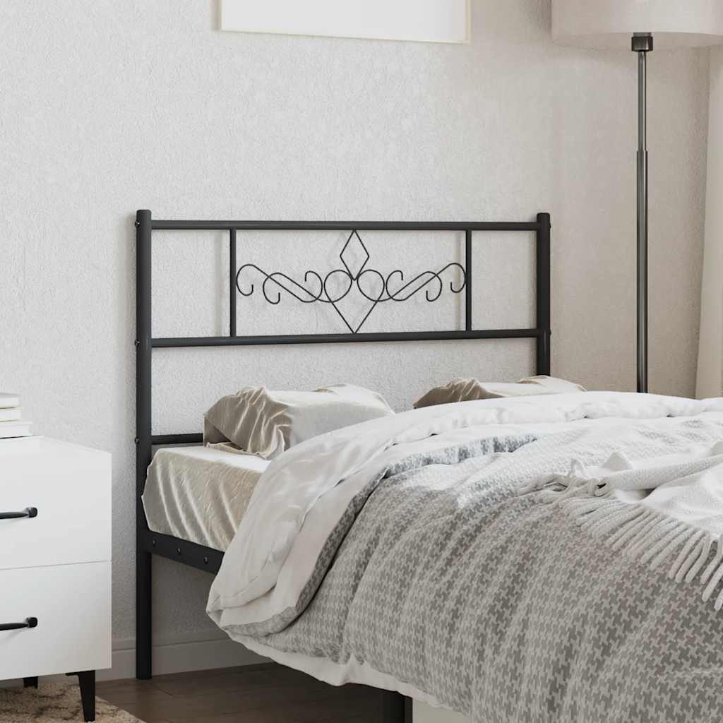 vidaXL Bett Ersatz-Kopfteil Metall Schwarz 75 cm (1-tlg)