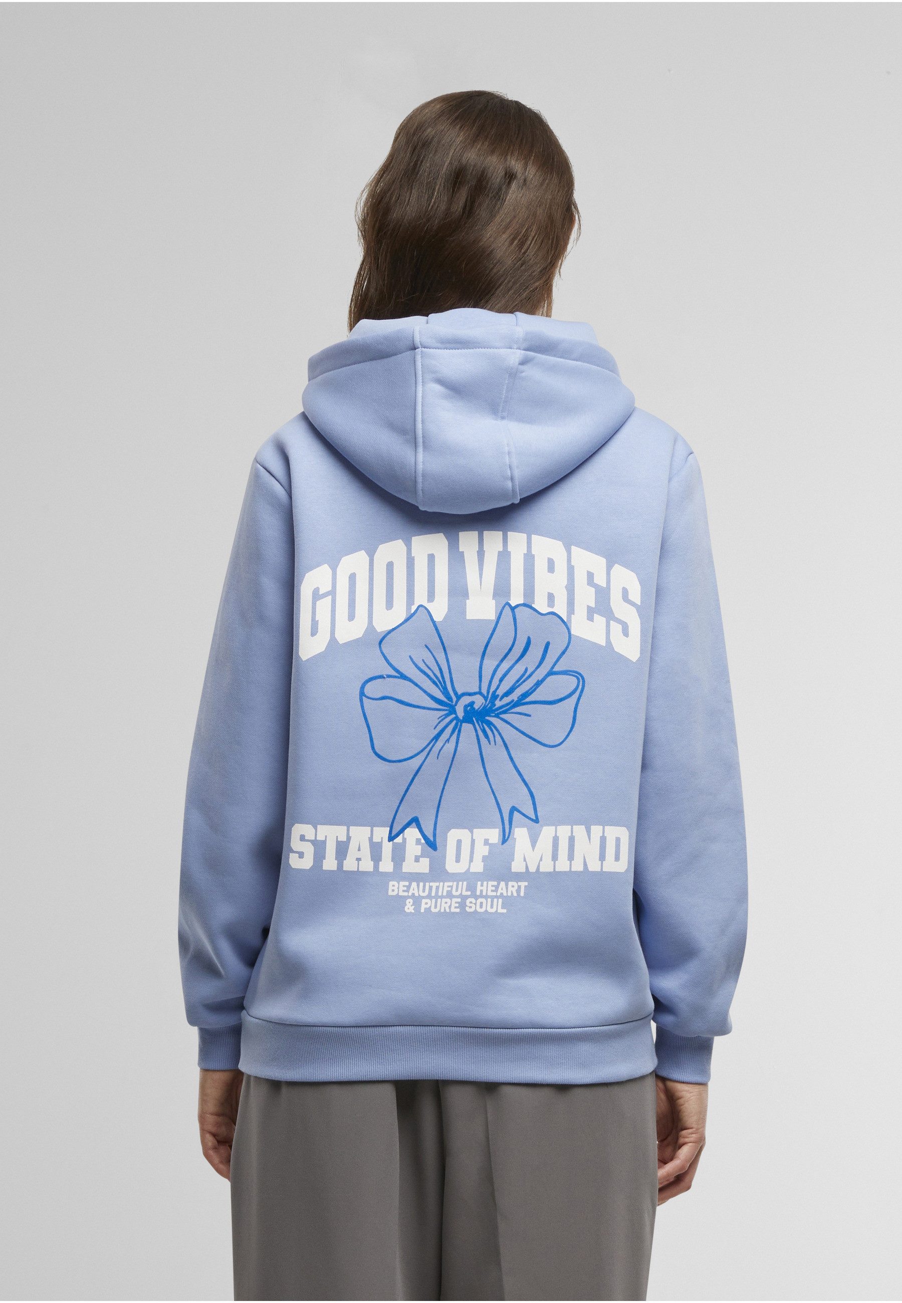 Miss Tee Kapuzensweatshirt Miss Tee Good Vibes Bow Ladies Fluffy Hoody
