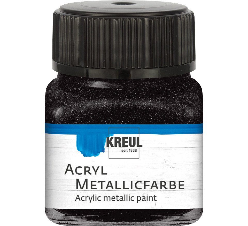 Acrylfarbe Kreul Acryl Metallicfarbe schwarz 20 ml