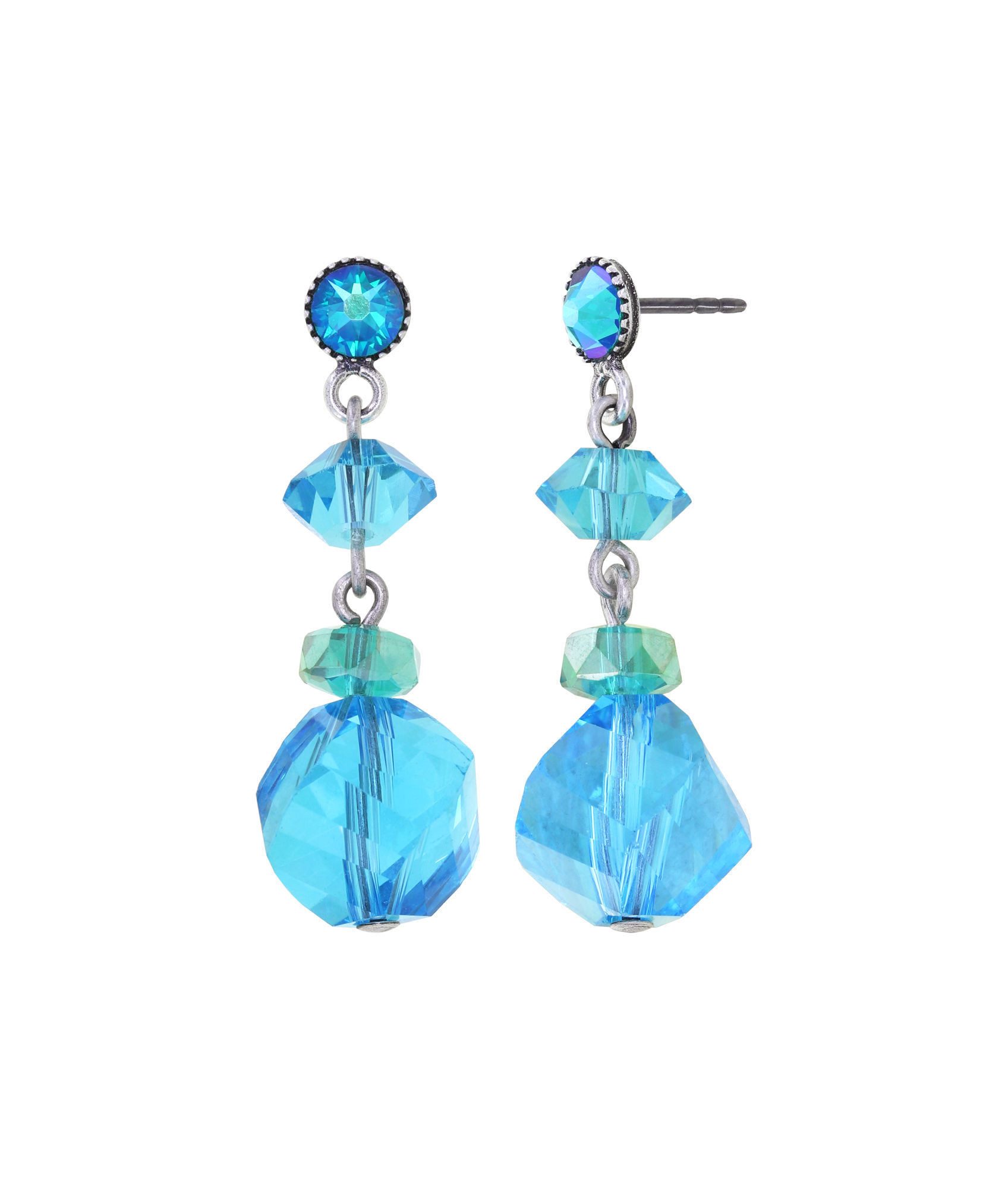 KONPLOTT Paar Серьги-гвоздики Konplott Серьги-гвоздики hängend Daily Desire blau grün Antik Silber