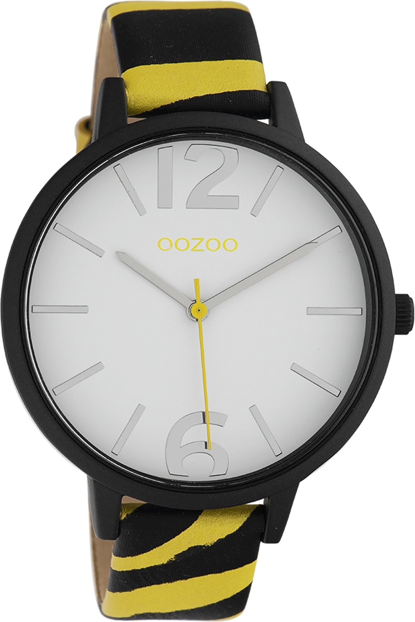 OOZOO Quarzuhr Oozoo Damen Armbanduhr Timepieces Analog, (Analoguhr), Damenuhr rund, groß (ca. 43mm) Lederarmband, Fashion-Style