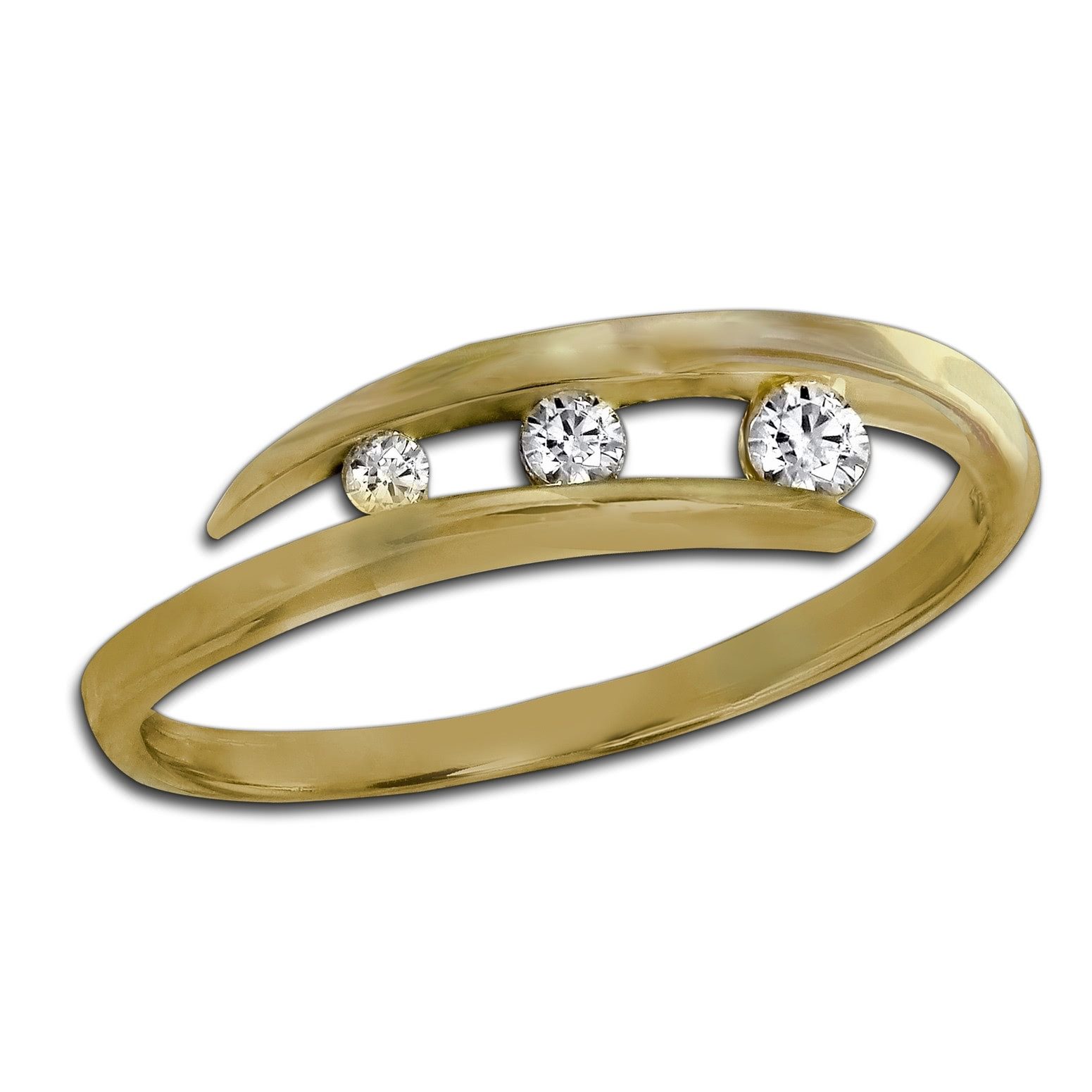 GoldDream Goldring GoldDream Gold Ring Gr.60 3er Zirkonia (Fingerring), Dam günstig online kaufen