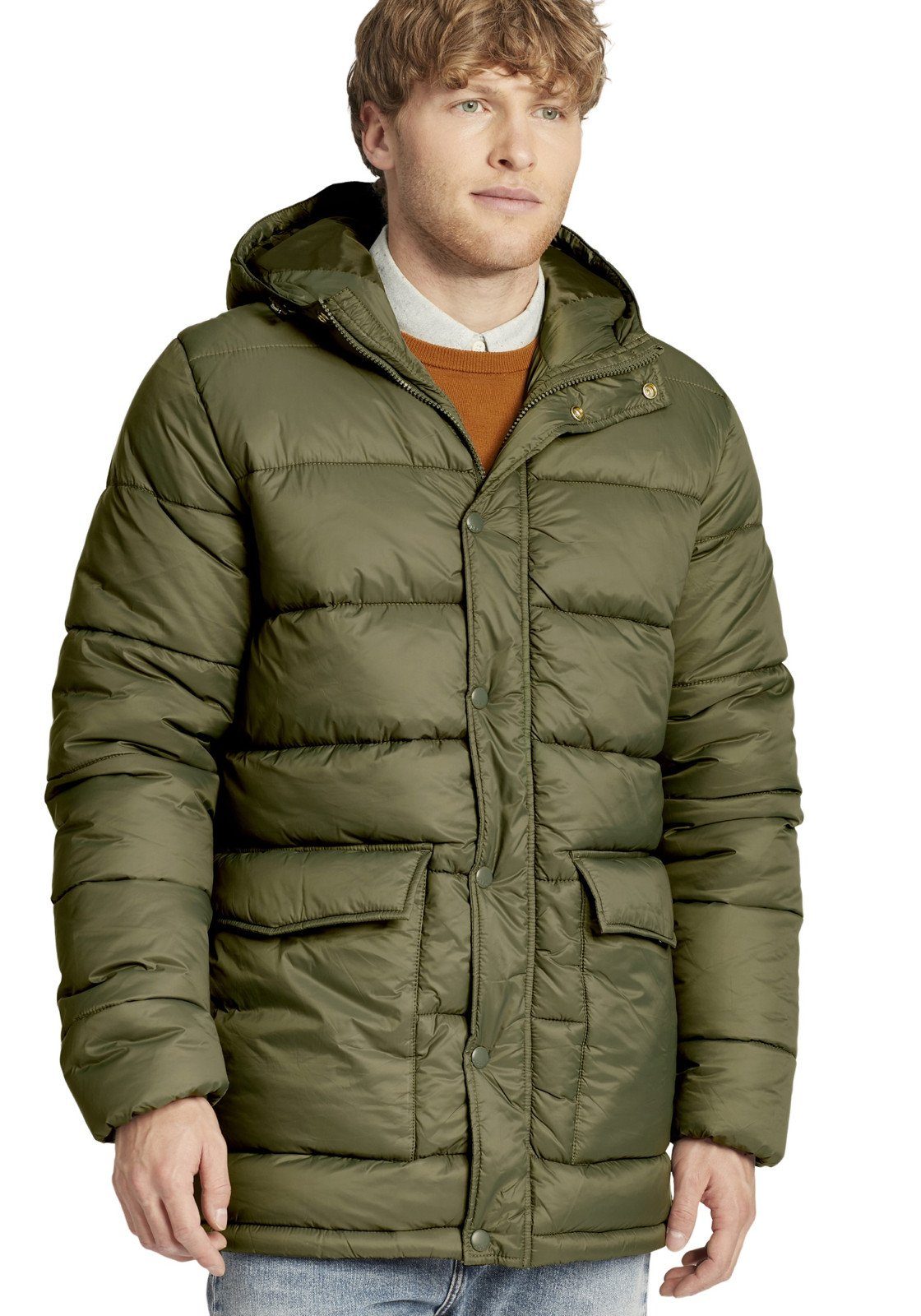 Blend Outdoorjacke BLEND Herren Stepp-Jacke Winter-Parka mit leichter Füllung Hollang Jacke Grün