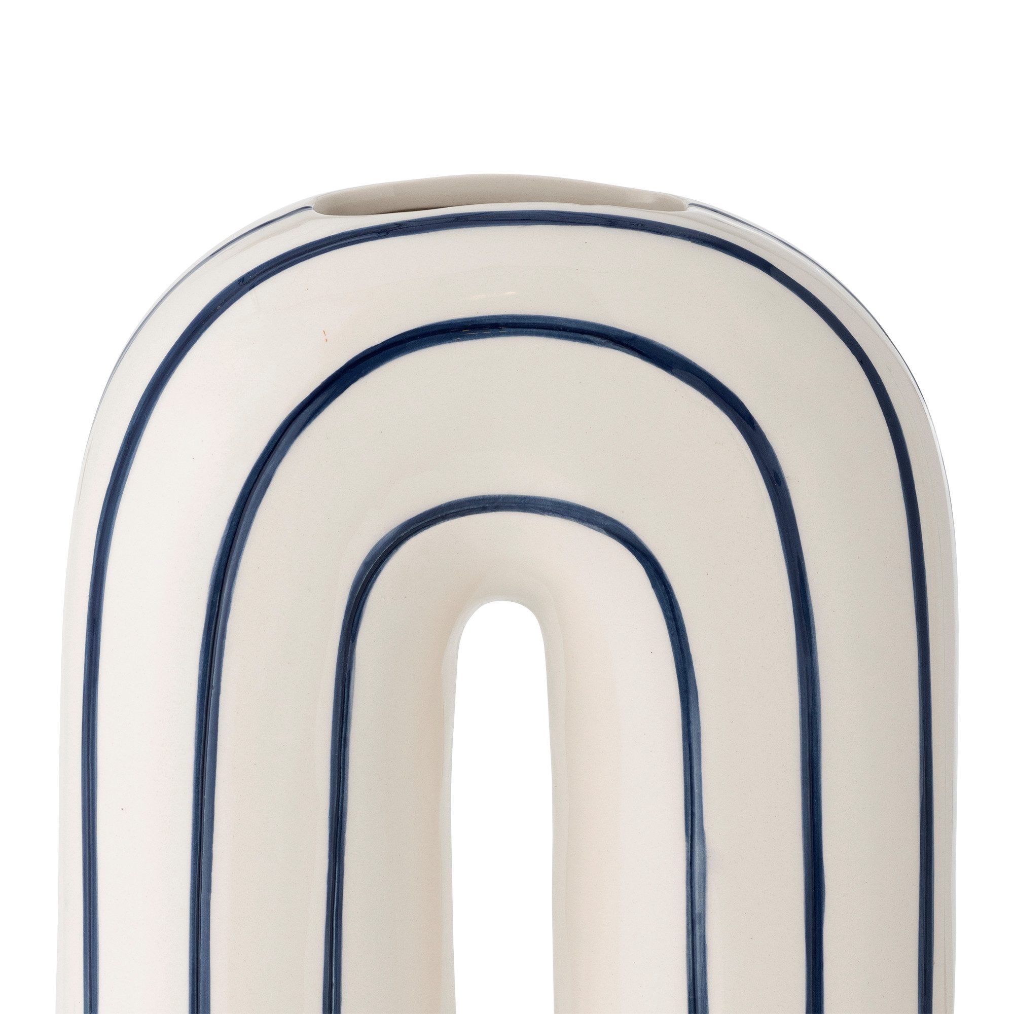 Bloomingville Dekovase Bloomingville Mae Vase, Blau, 18,5 x 32 x 8,5 cm