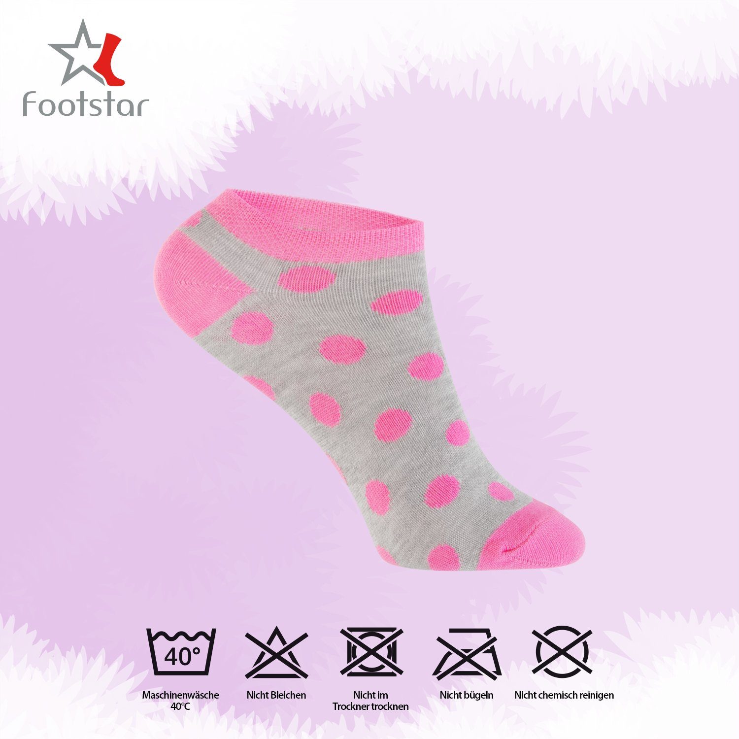 Footstar Kurzsocken Kinder Socken (8 Paar) für Mädchen & Jungen bunt