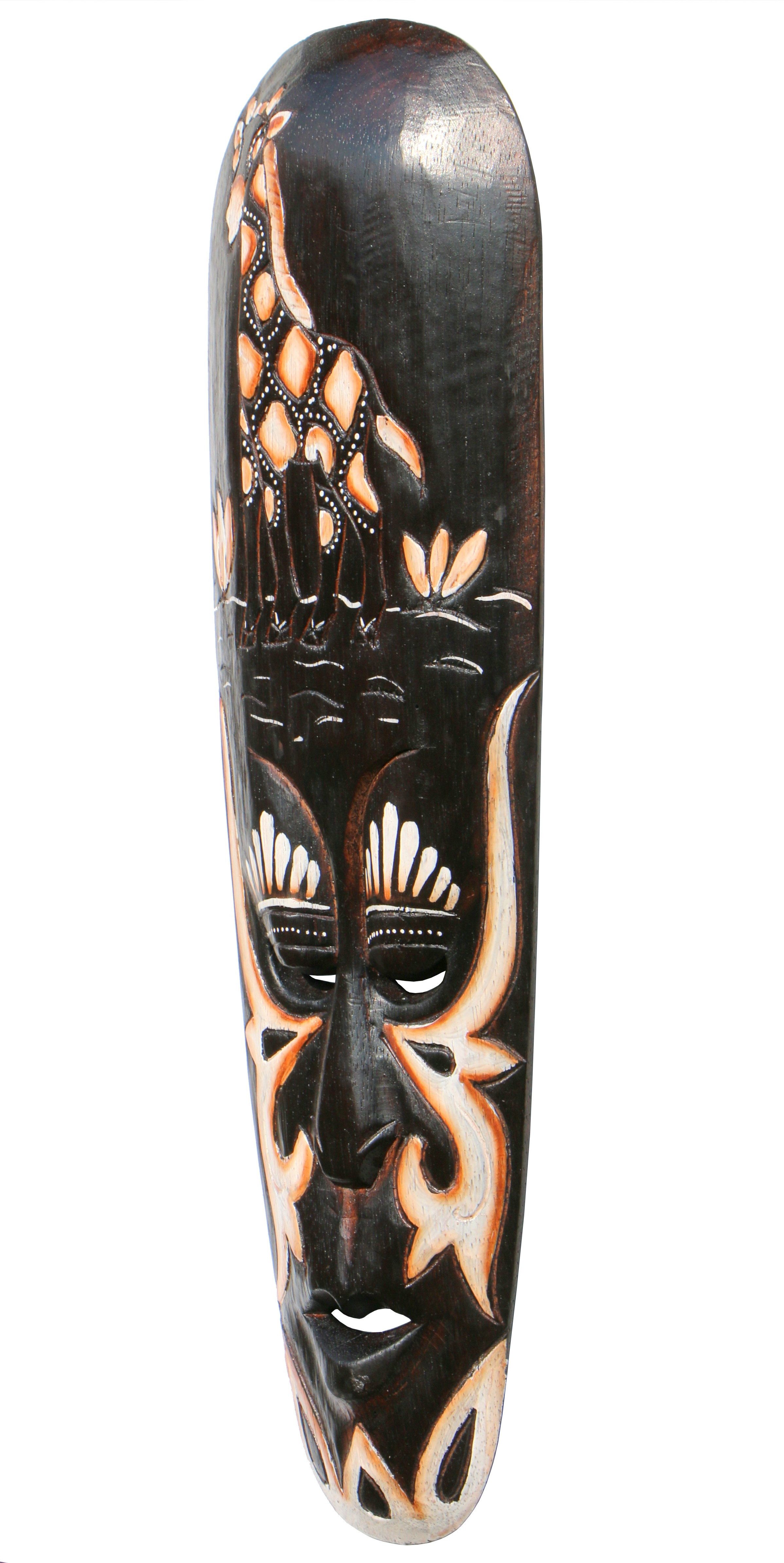 Wogeka Wanddekoobjekt Wand-Maske Giraffe 50 cm zum aufhängen Afrika Wanddek günstig online kaufen