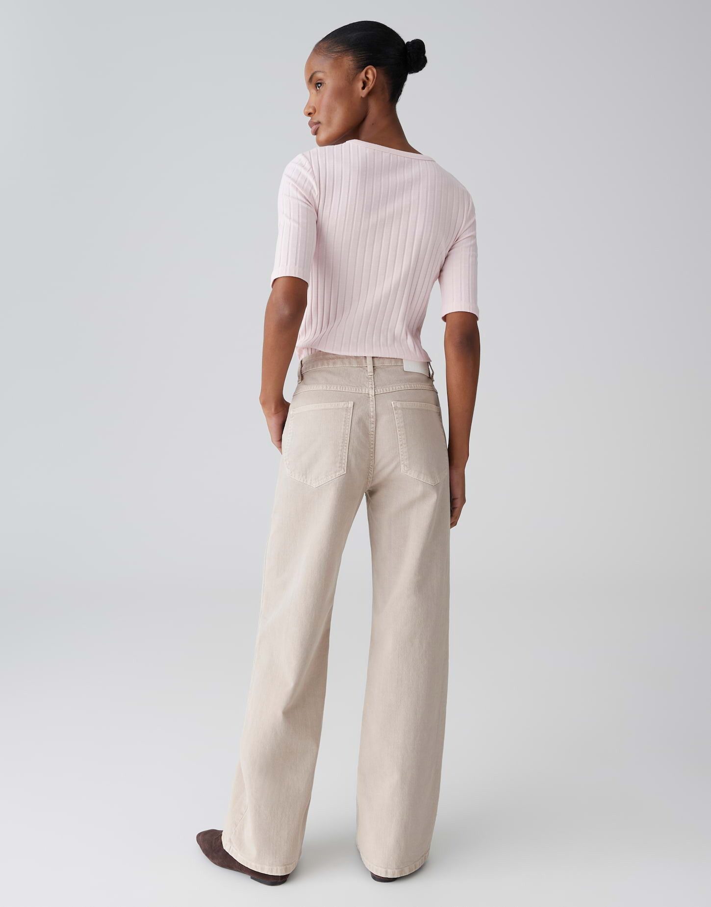 OPUS Weite Jeans MIVA SOFT Wide Leg Jeans aus Dry Indigo® 5-Pocket-Design, Abnäher vorne für legere Passform