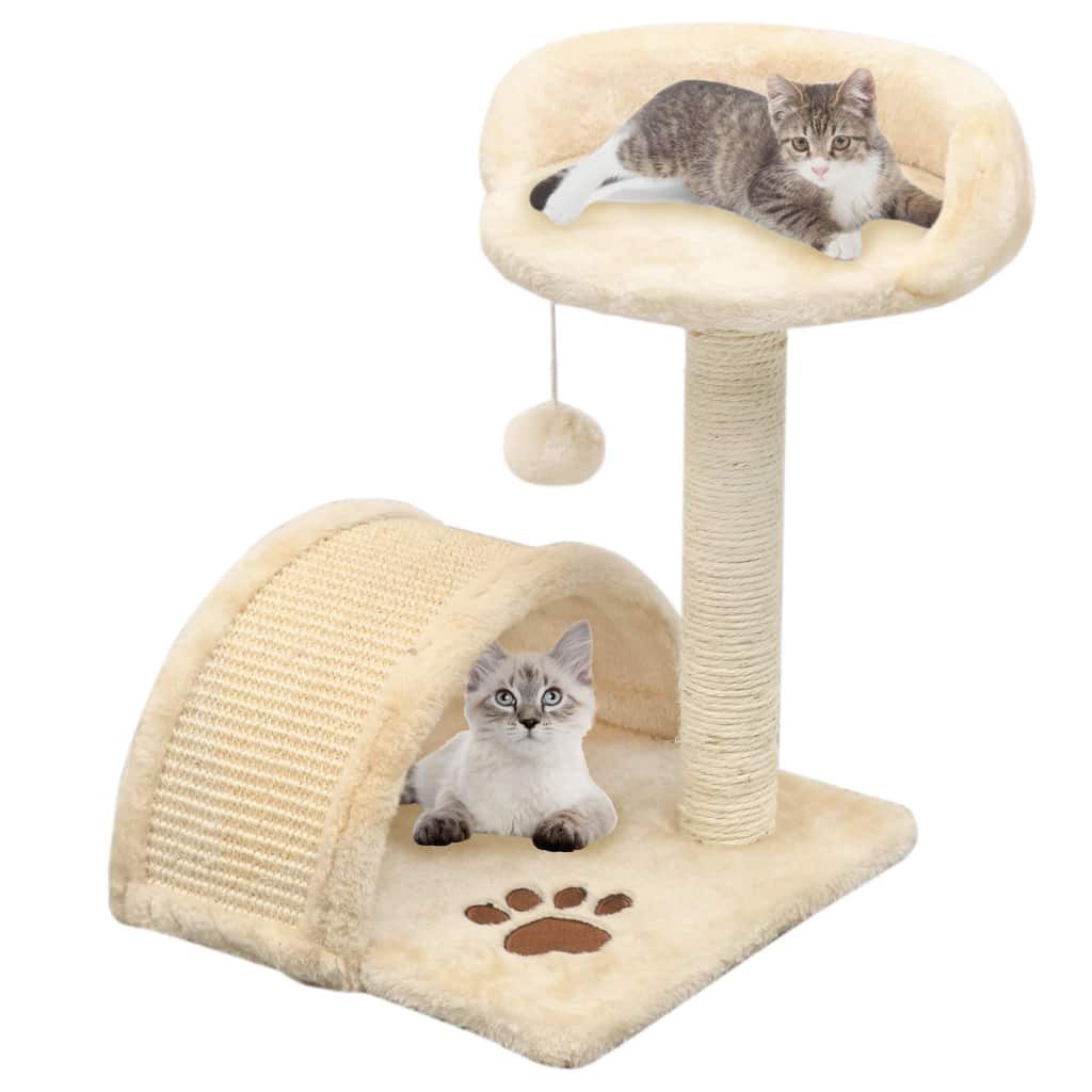 vidaXL Kratzbaum 40 cm Katzen-Kratzbaum Sisal 40 cm Beige und Braun