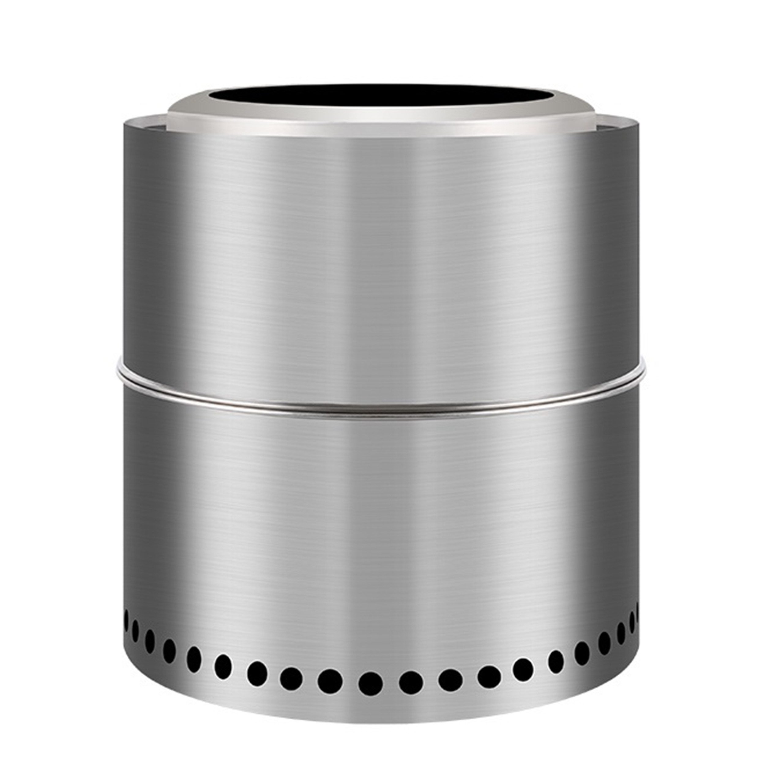 Edenoutdoor Feuerschale Rauchfreie Feuerschale NOVA Edelstahl für Garten Terrasse Balkon, Nahezu rauchfrei, zerlegbar