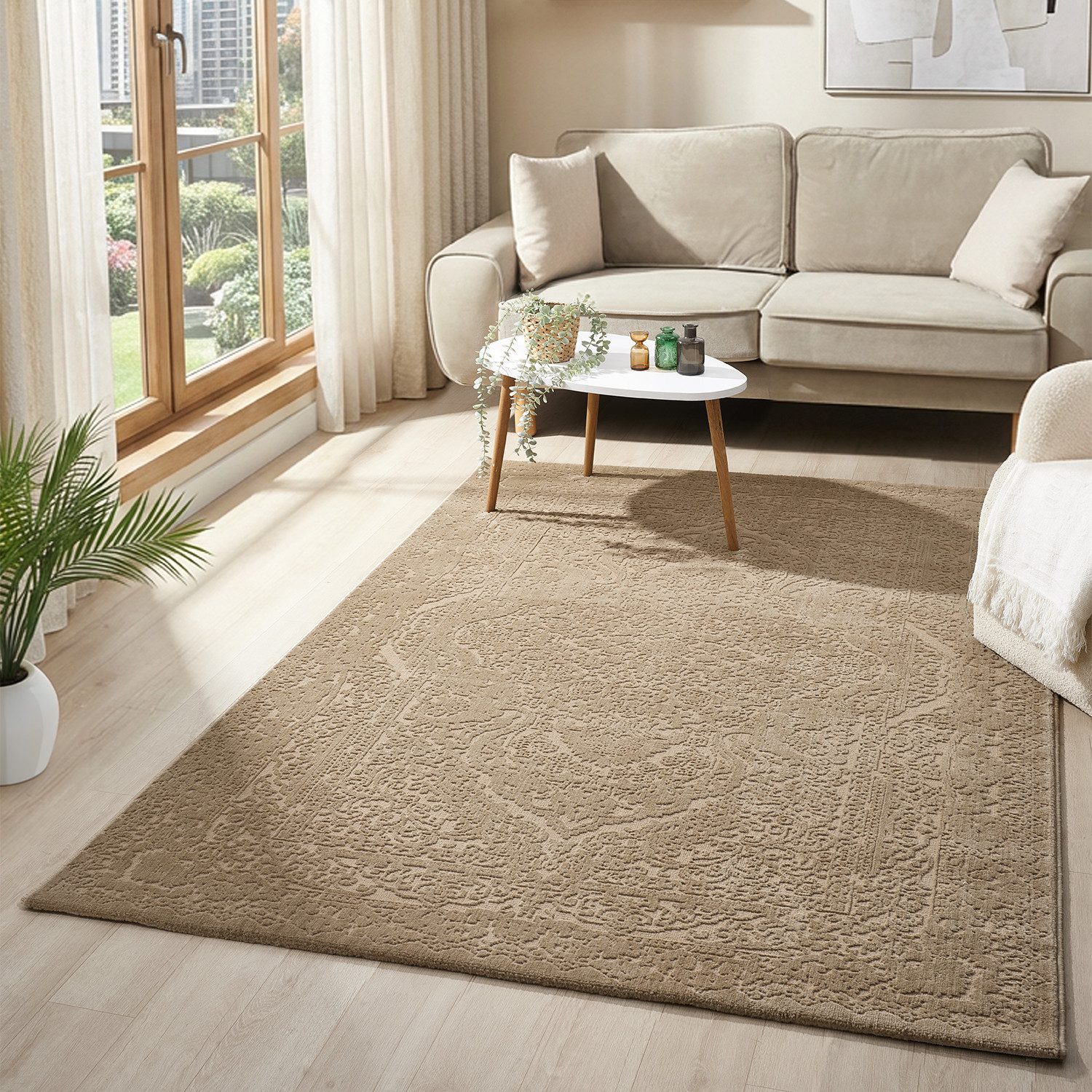 Vimoda Orientteppich Costalight, Klassischer und moderner Teppich, Rechteckig, Höhe: 8 mm, Orient Design, Hoch-Tief Effekt 3D, Vintage, Wohnzimmer, Schlafzimmer