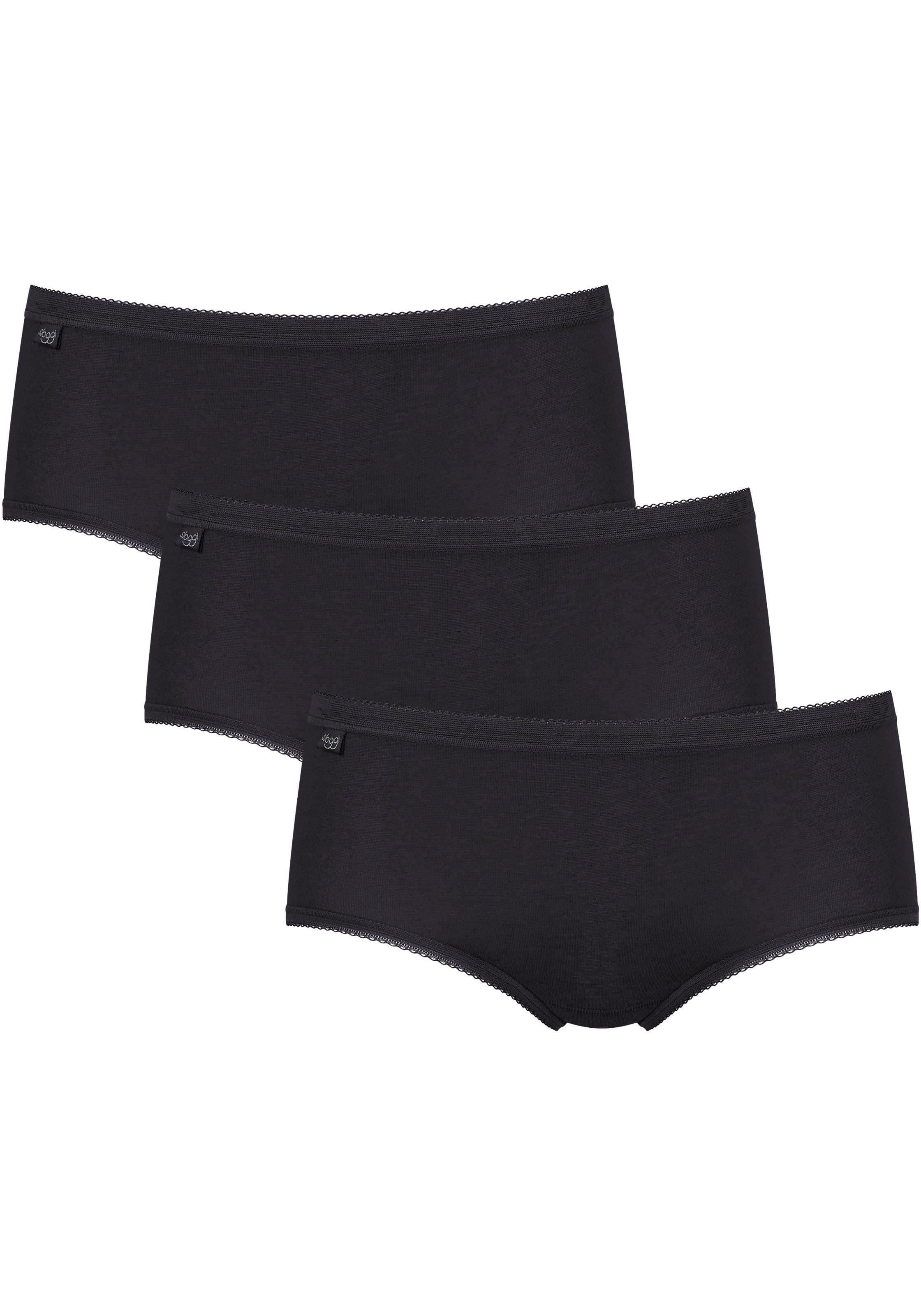 Sloggi Midislip Basic+ (3er Pack) BLACK | Klassische Slips