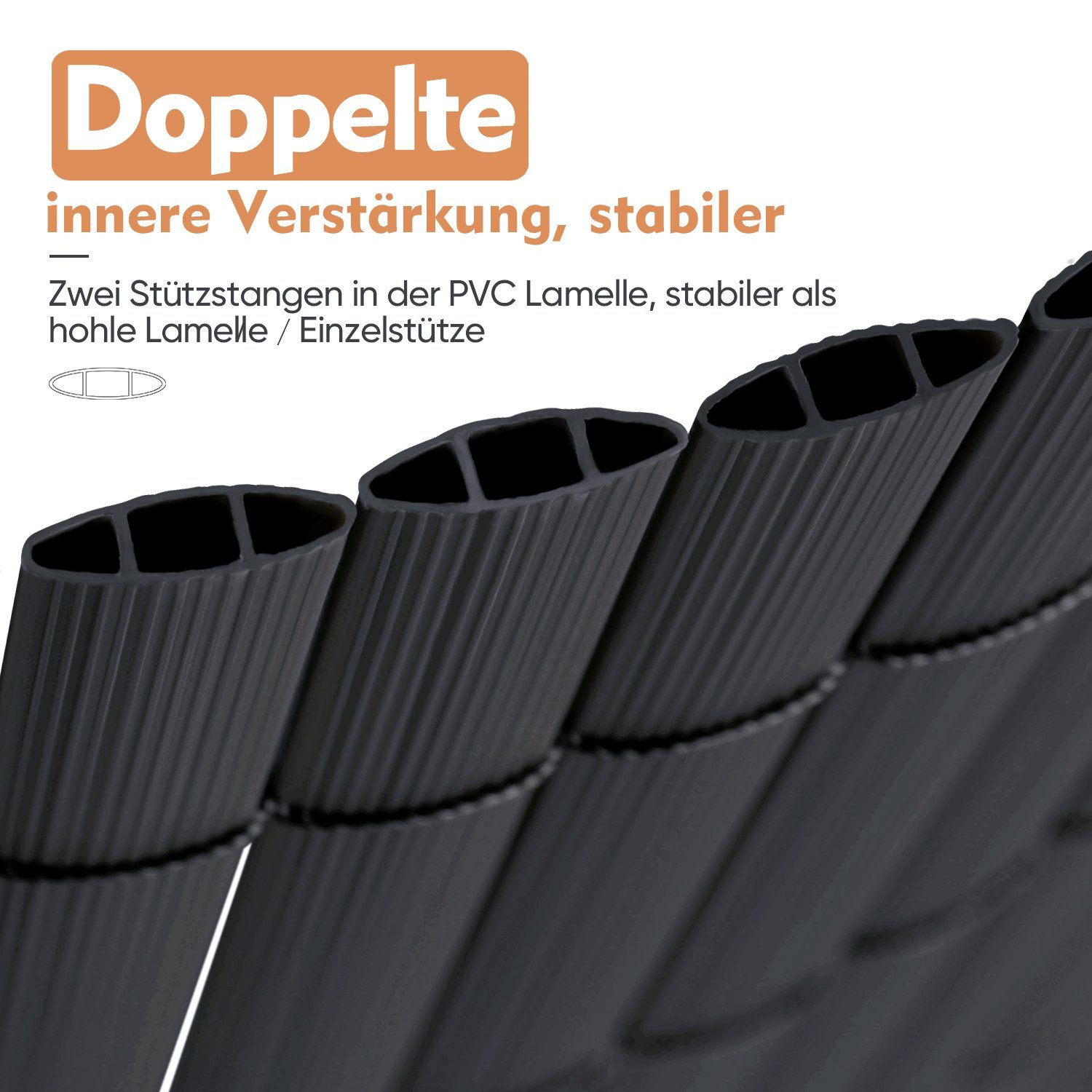 Sekey Balkonsichtschutz PVC Sichtschutzmatte mit verstärkter günstig online kaufen
