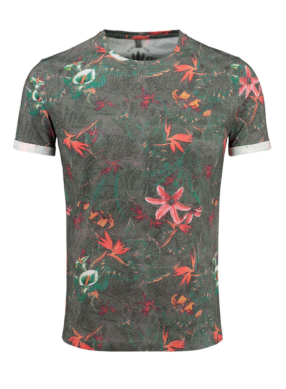 T-Shirt Jungles MT00226 Hawaii Look Blumenmuster