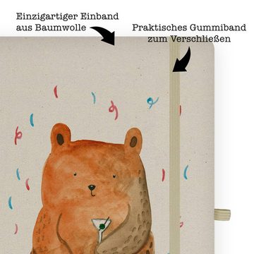 Mr. & Mrs. Panda Notizbuch Bär Party - Transparent - Geschenk, Geburtstagsgeschenk, Adressbuch, Mr. & Mrs. Panda, 96 Seiten