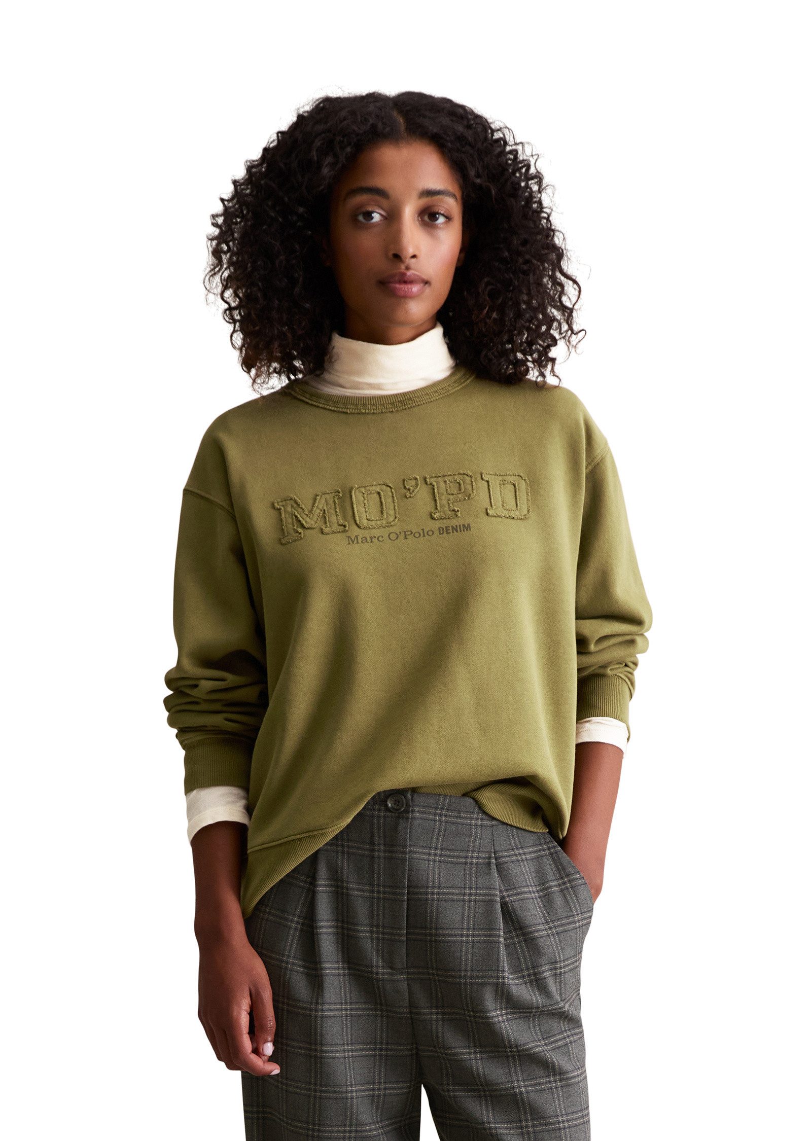 Marc O'Polo DENIM Sweatshirt aus gewaschener Bio-Baumwolle günstig online kaufen